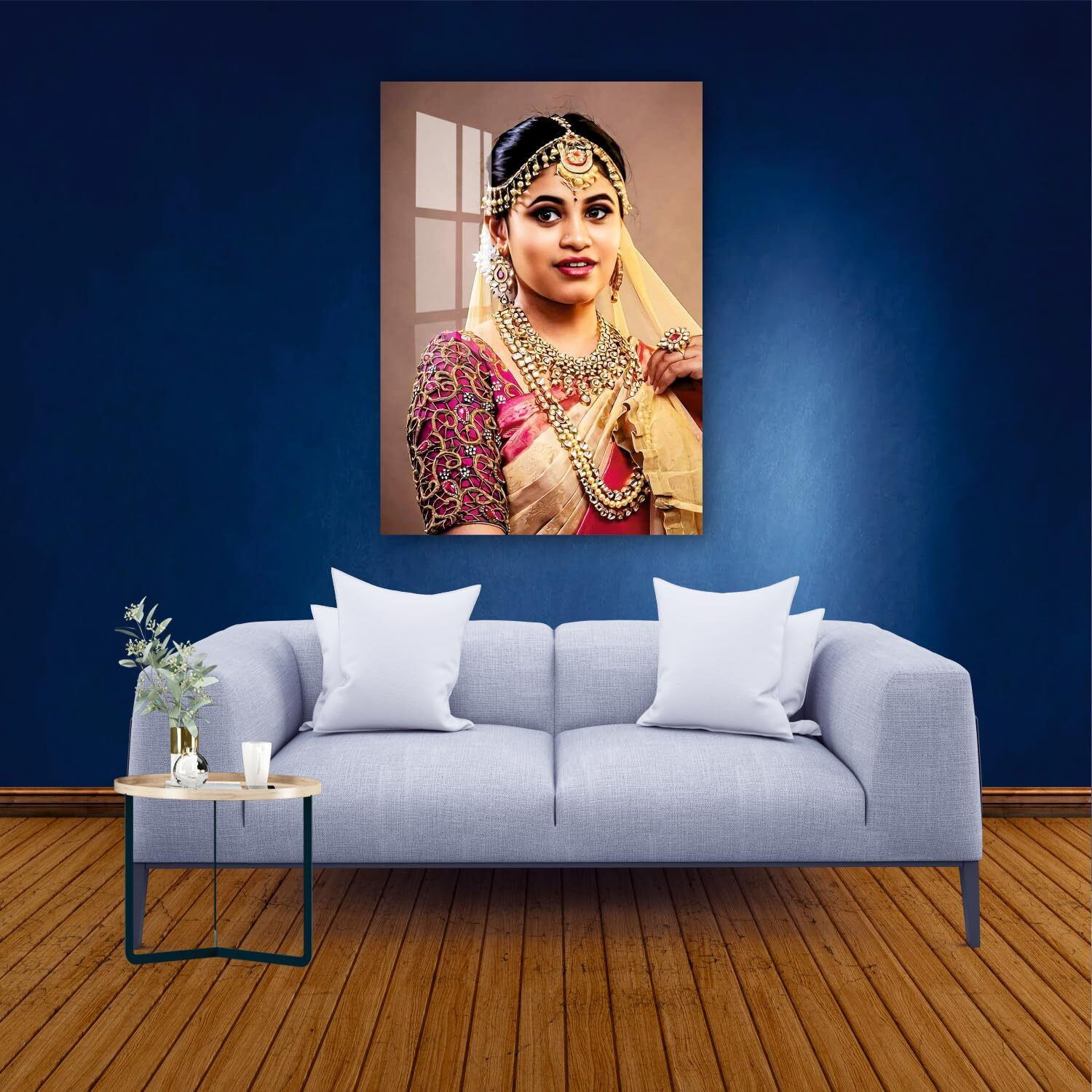 SP GRAPHICS Customised/Personalized Clear Acrylic Wall Mount Frameless Rectangular Picture Photo/Poster Frame For Anniversary, Birthday, Special Moment(Size 12x8 inch)