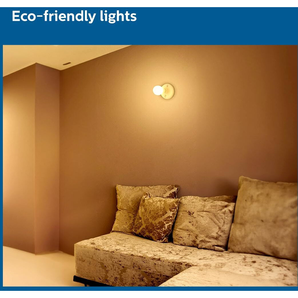 PHILIPS 9W B22 LED Warm White/Yellow Bulb, Pack of 2
