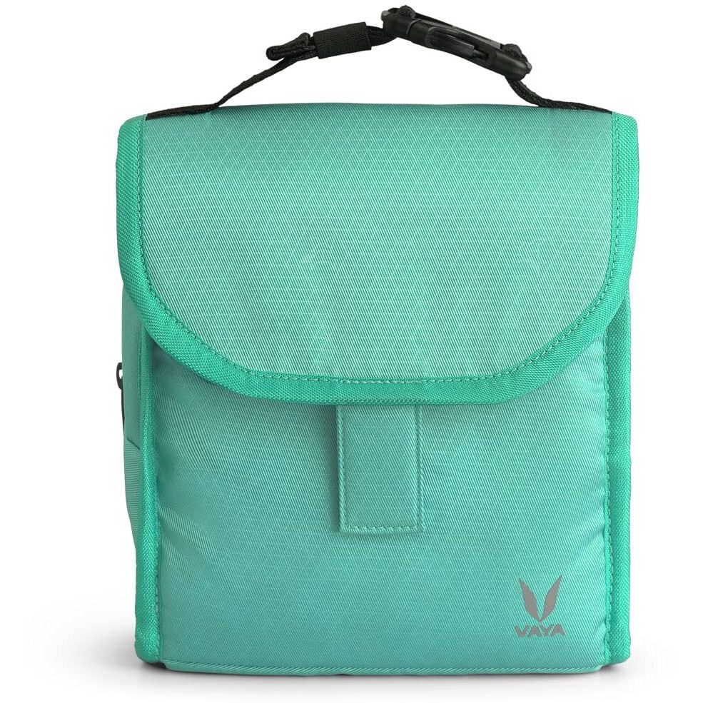 VAYA TYFFYN Chill Pack Insulated Travel Lunch/Tiffin/Storage Bag for Office, School, Leakproof & Light Weight Bag with Adjustable Strap, Keeps Your Lunch Fresh for Long Hours, Aqua Green (Polyester)