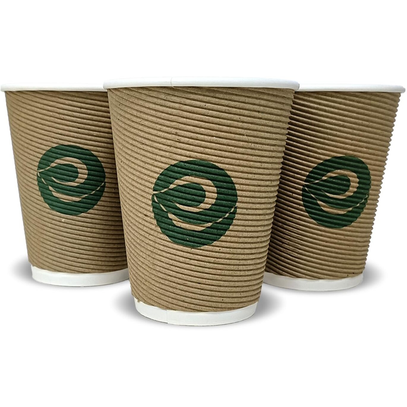 ECO SOUL [350 ml 25 Count Biodegradable Ripple Cups| Sustainable Disposable Paper Cups | Eco-friendly Hot Cups | Sturdy, Microwave Safe