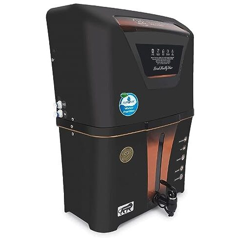 AQUA D PURE 4 in 1 Copper RO Water Purifier with 10 Stage Purification Filtration, UV, UF, TDS Adjuster and 12 Liter Large Storage Tank, Suitable for all type of water supply