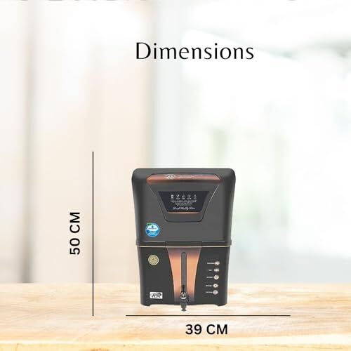 AQUA D PURE 4 in 1 Copper RO Water Purifier with 10 Stage Purification Filtration, UV, UF, TDS Adjuster and 12 Liter Large Storage Tank, Suitable for all type of water supply