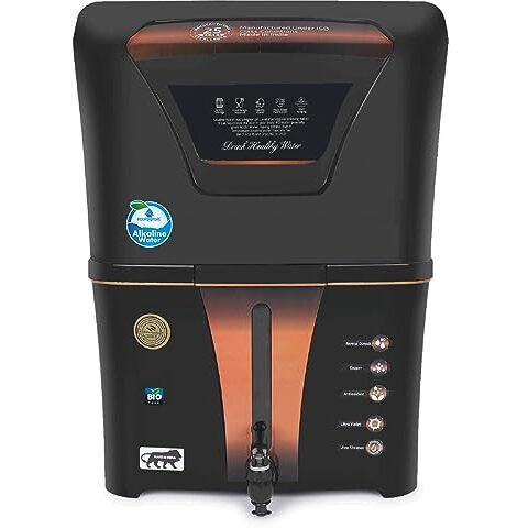 AQUA D PURE RO Water Purifier with Bio Alkaline and Aqua Copper Infuser Technology with UV, UF and TDS Controller | 12Liter | Fully Automatic Function and Best For Home and Office