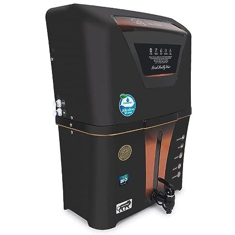 AQUA D PURE RO Water Purifier with Bio Alkaline and Aqua Copper Infuser Technology with UV, UF and TDS Controller | 12Liter | Fully Automatic Function and Best For Home and Office
