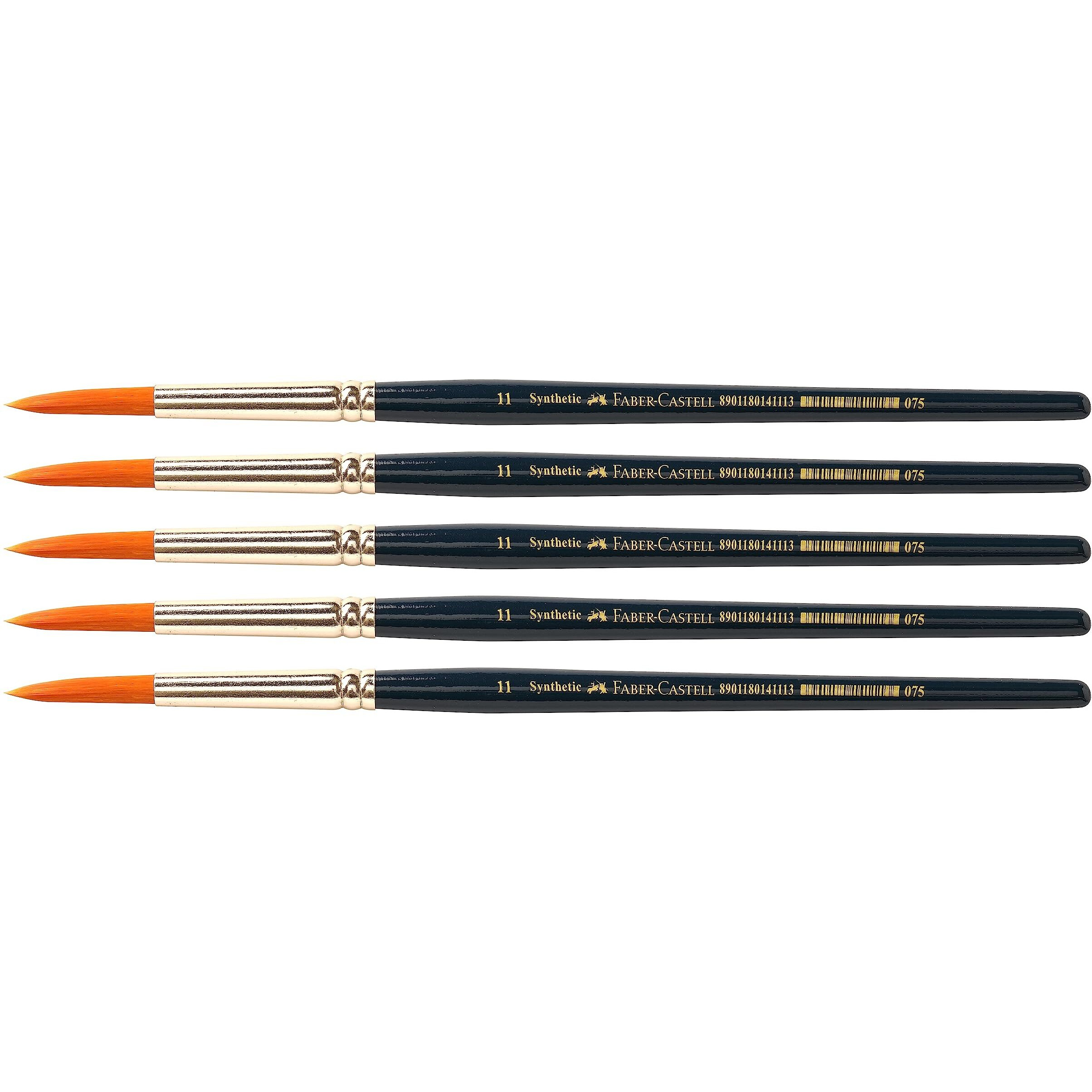 Faber-Castell Paint Brush - Synth Hair Round, Size-11 (Pack of 5))