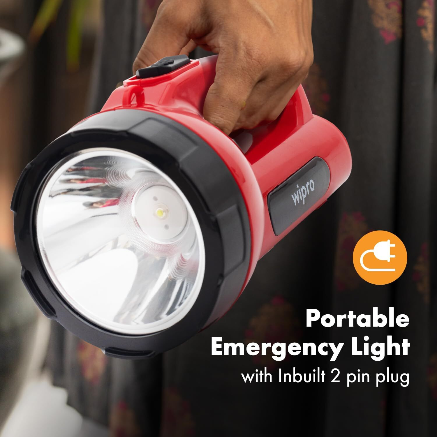 Wipro Emerald Rechargeable Emergency Light (Red)