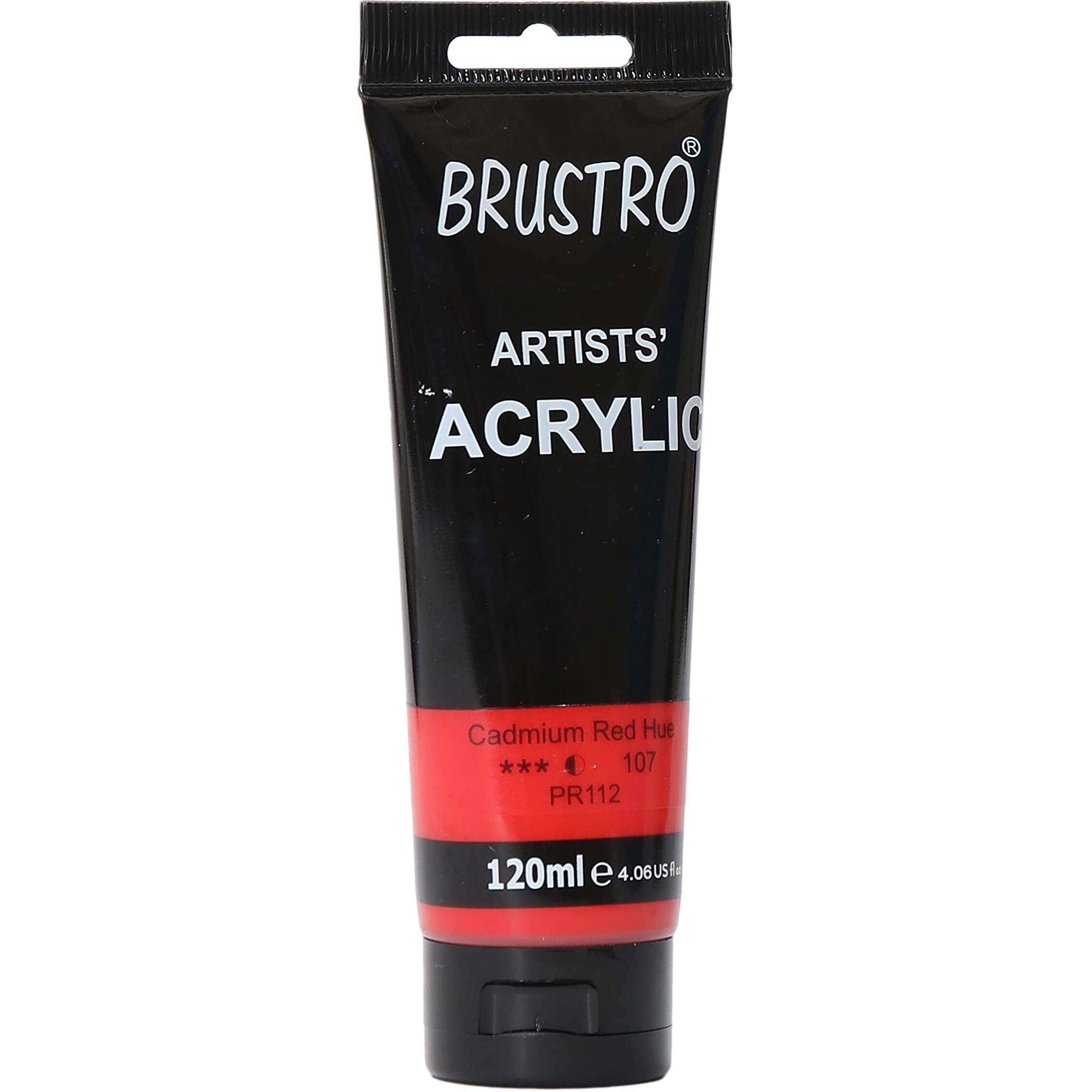 BRUSTRO Artists Acrylic Paint 120ml Cad Red Hue