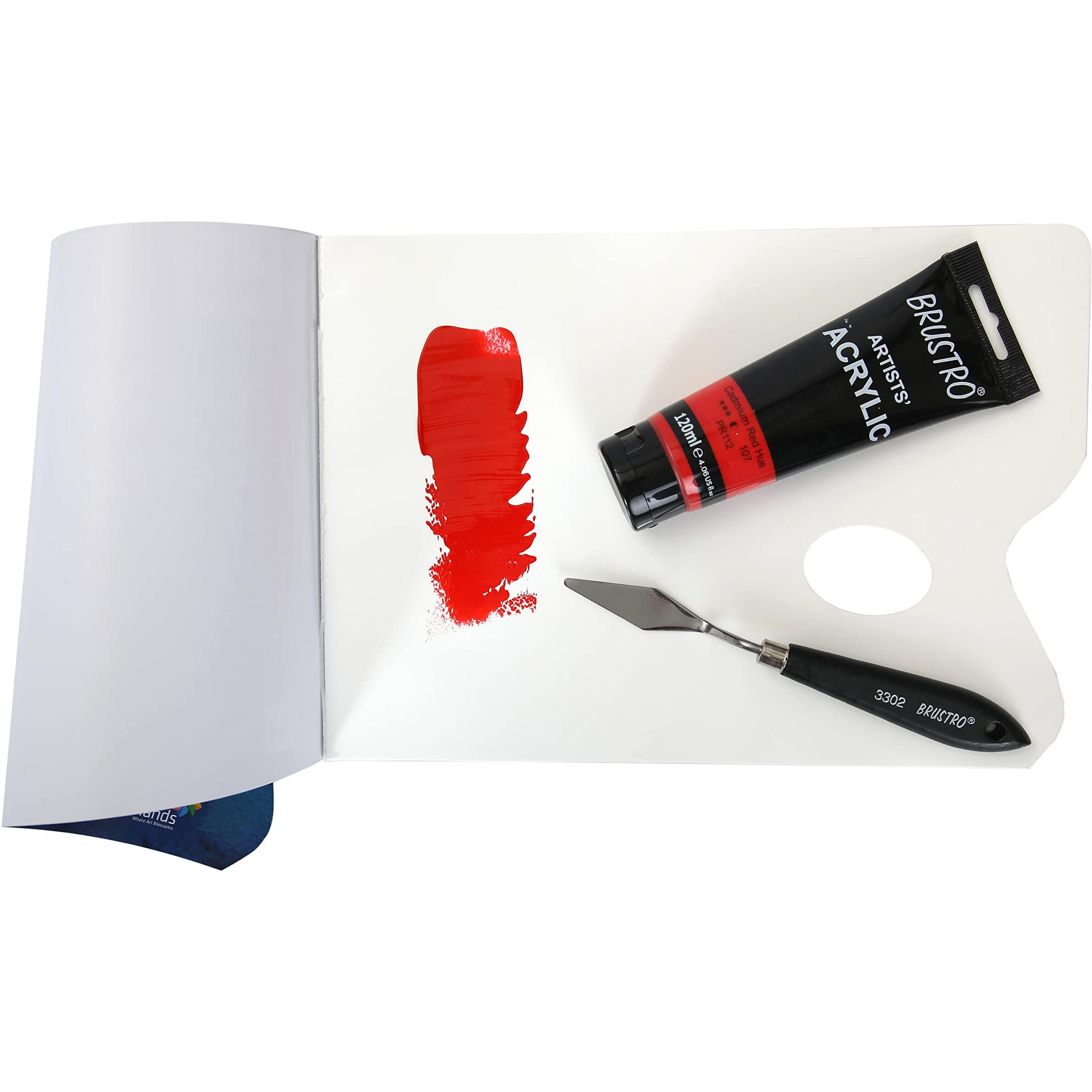 BRUSTRO Artists Acrylic Paint 120ml Cad Red Hue