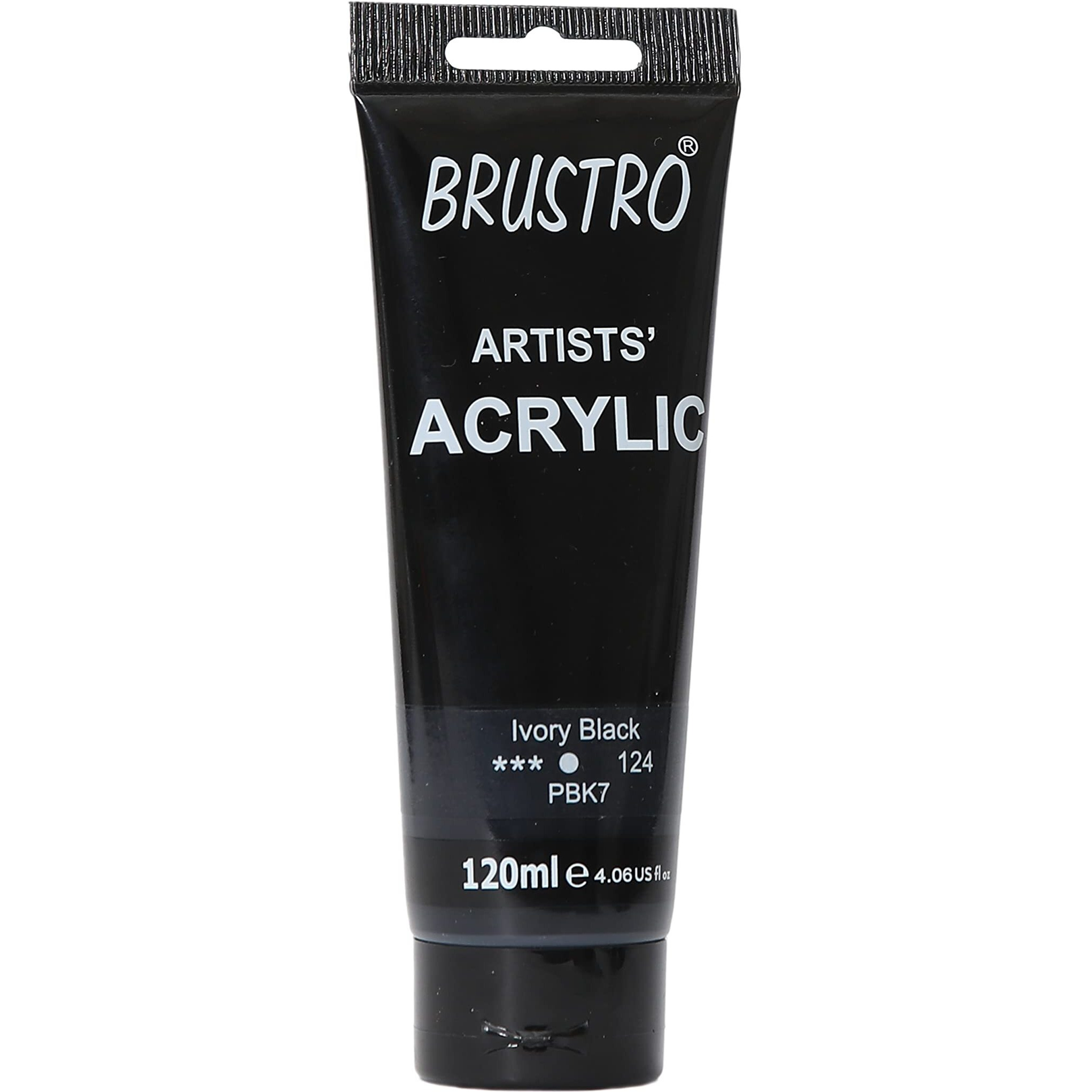 BRUSTRO Artists Acrylic Paint 120ml Ivory Black