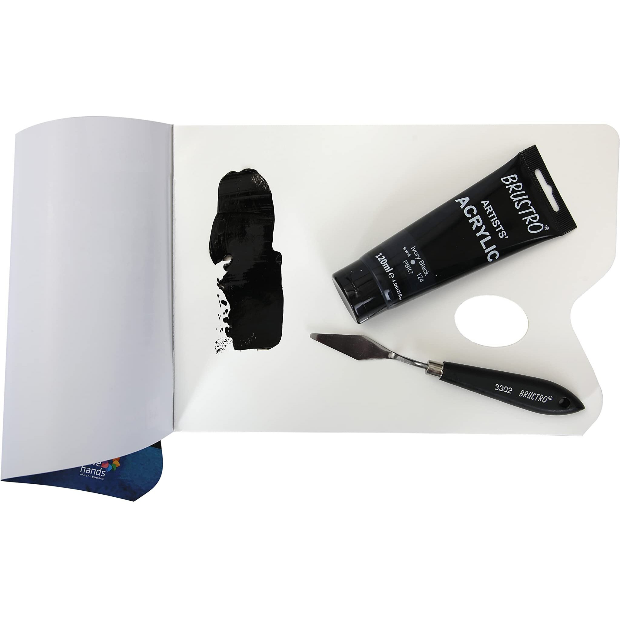 BRUSTRO Artists Acrylic Paint 120ml Ivory Black