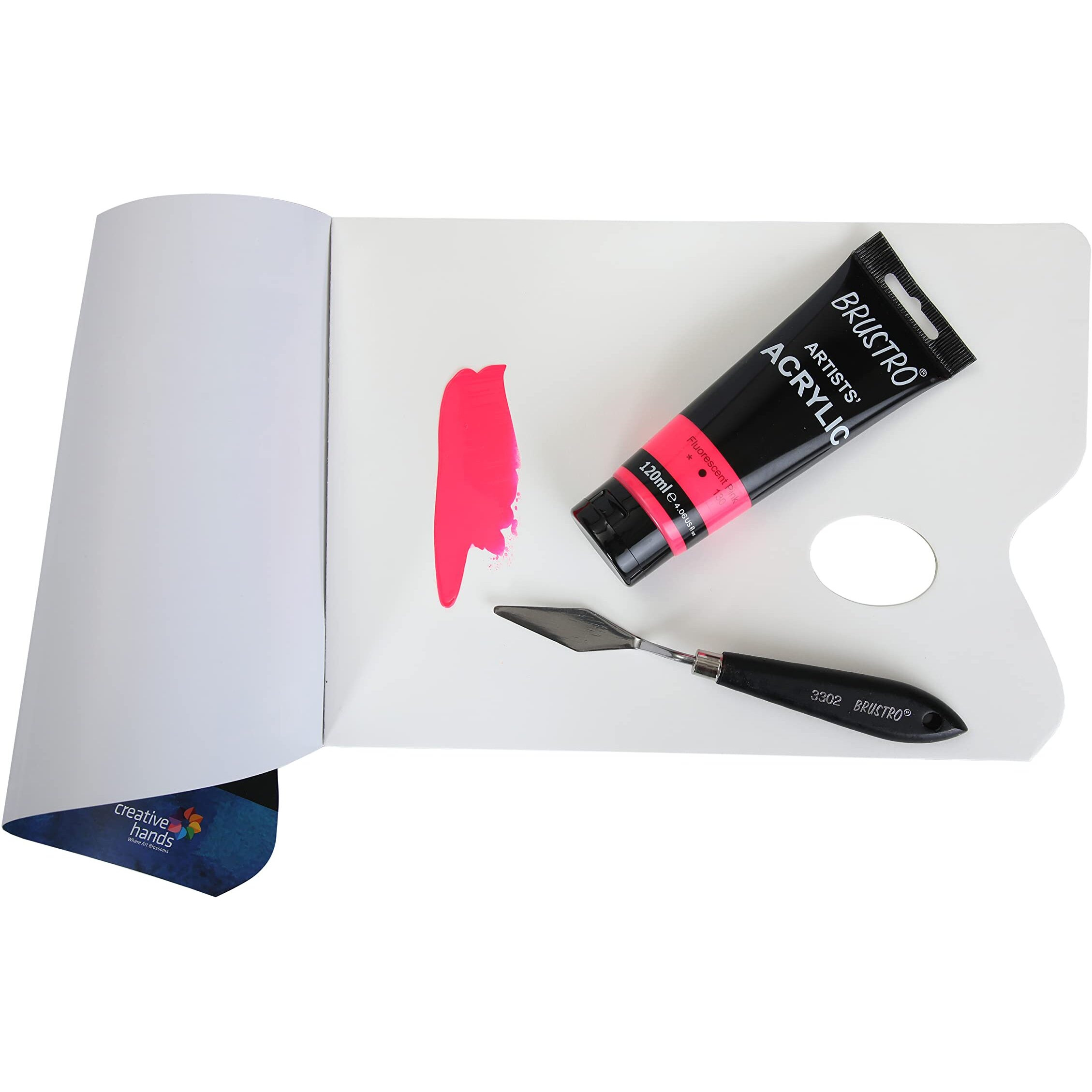 BRUSTRO Artists Acrylic Paint 120ml Fluorescent Pink