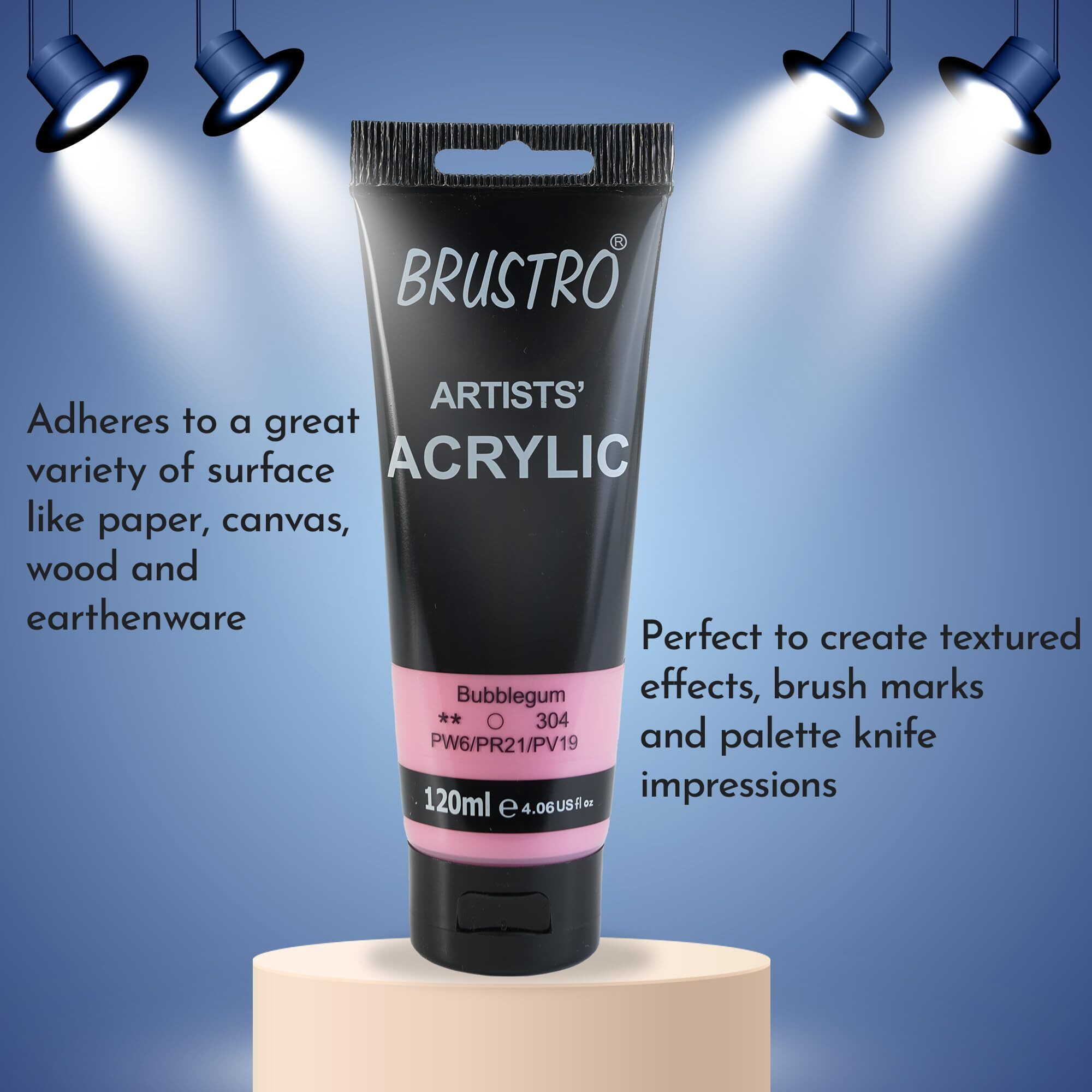 BRUSTRO Artists Acrylic Paint 120ml Bubblegum (Pastel Tone)