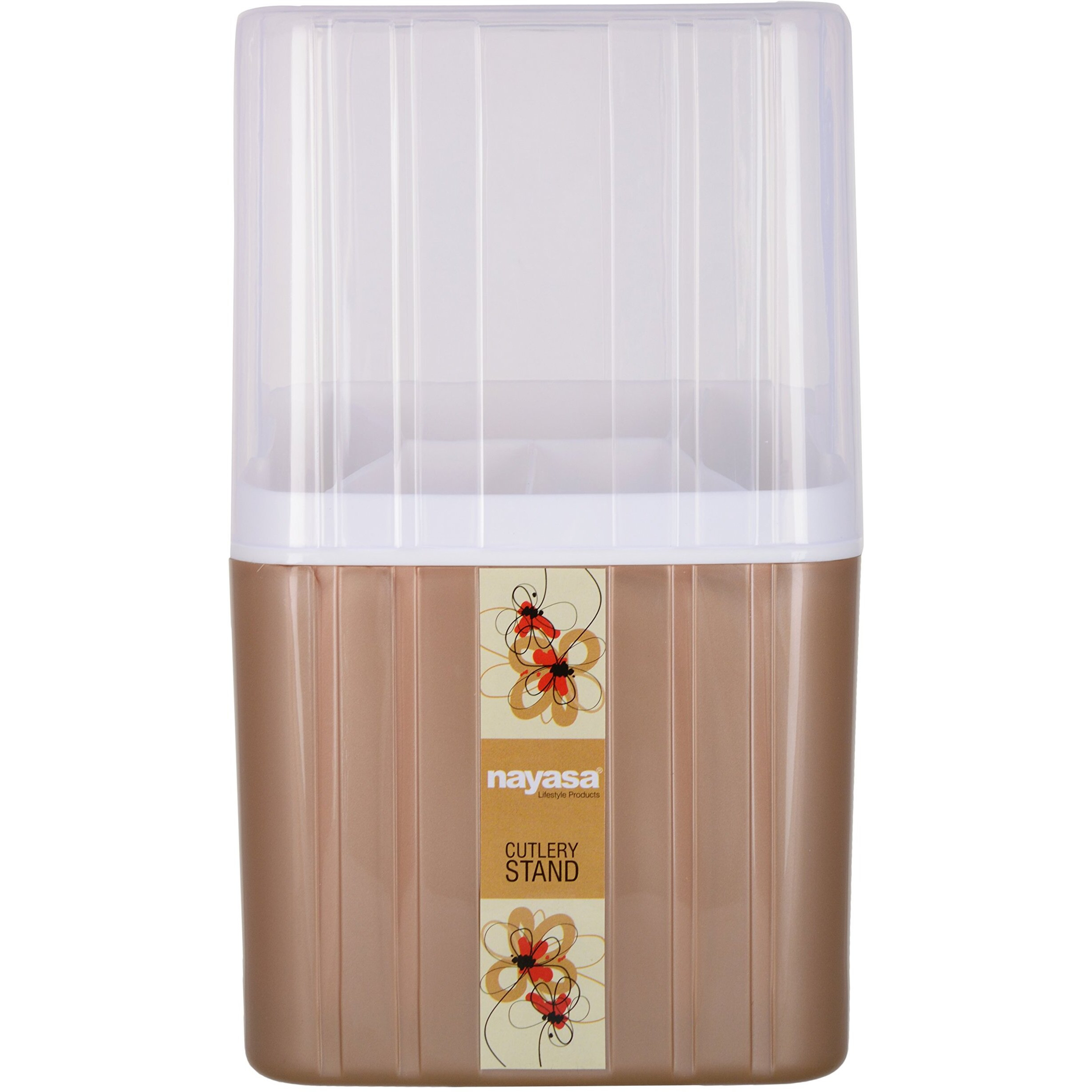 Nayasa Plastic Cutlery Stand, 1 Pieces, Brown