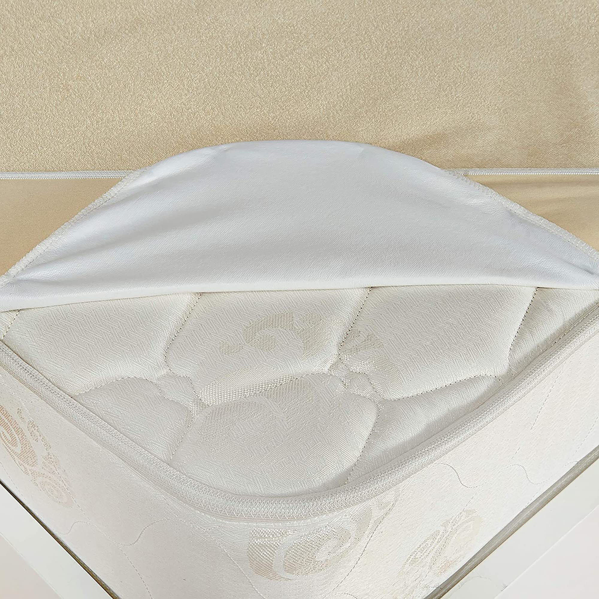 Mattress Protector Waterproof Cotton Feel Mattress Protector with Elastic Fitted Bed Cover  72 x 60 Inch, 6 x 5 Feet  Queen Bed, Beige