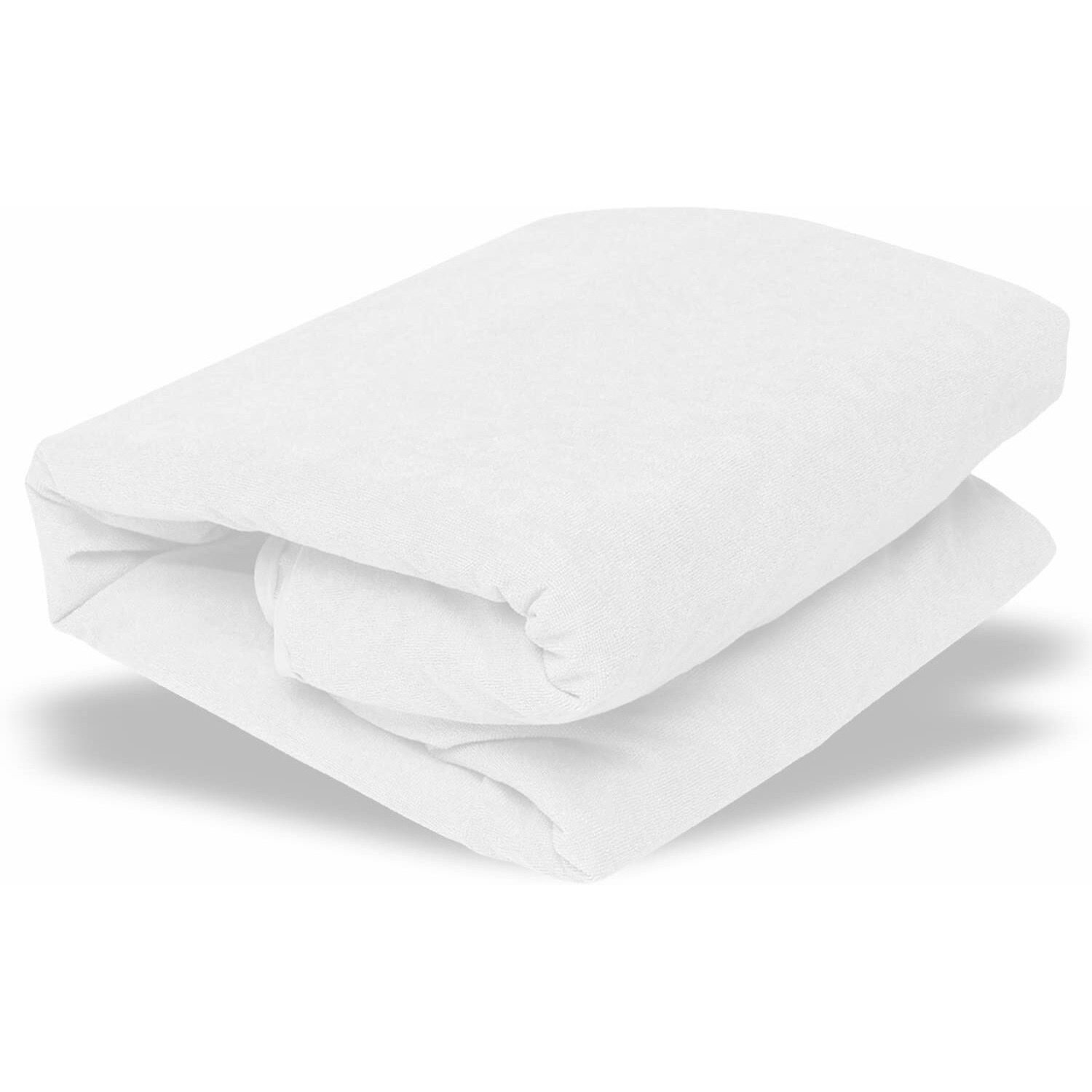 GADDA CO Waterproof Terry Cotton Mattress Topper | Breathable and Hypoallergenic | Soft Ultra Mattress Topper  72 X 36 Inch, 6 X 3 Feet  Single Bed - White