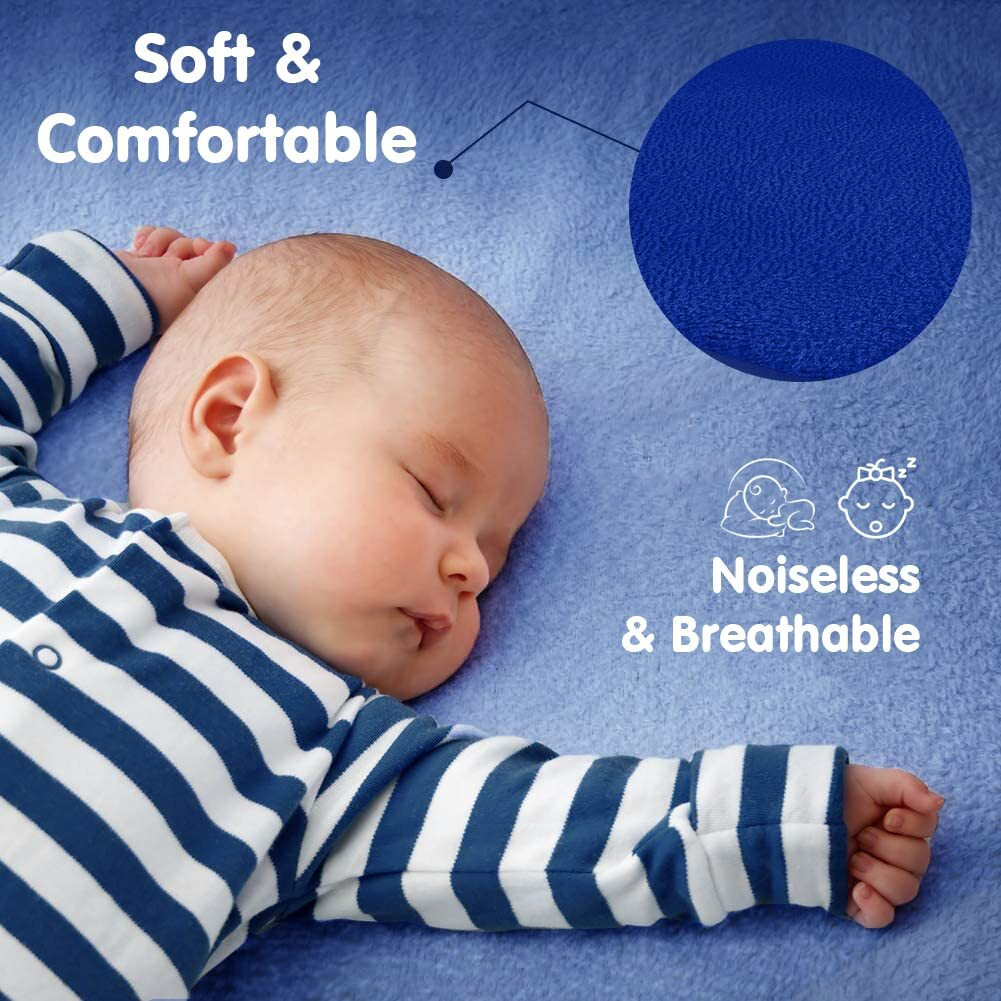 GADDA CO Cotton Feel Terry Ultra Soft Waterproof Mattress Protector - 78 * 60 - Queen Size Bed - Royal Blue