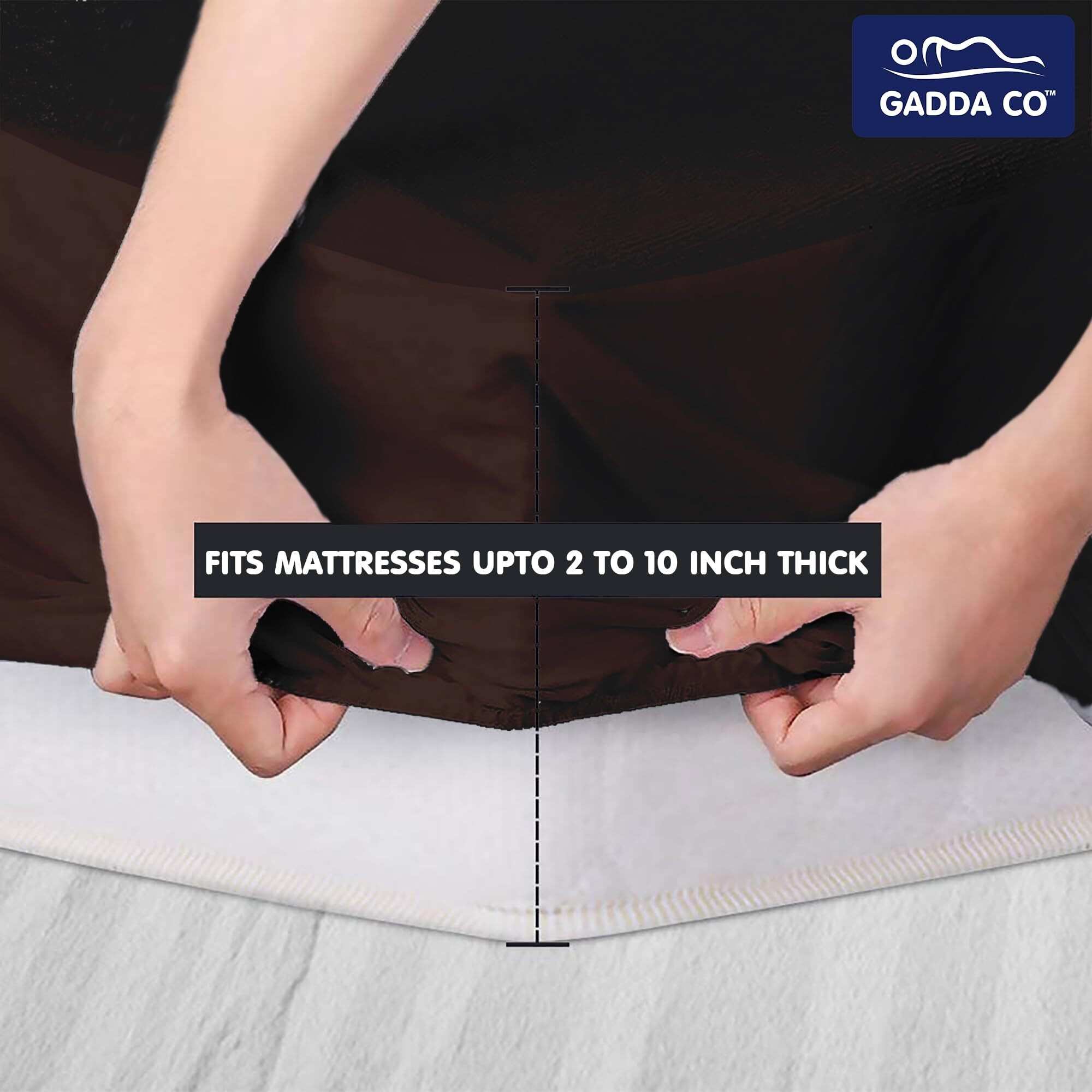 GADDA CO Waterproof Bed Protector Mattress Topper for Twin/Single Bed - 72 * 48 - Coffee
