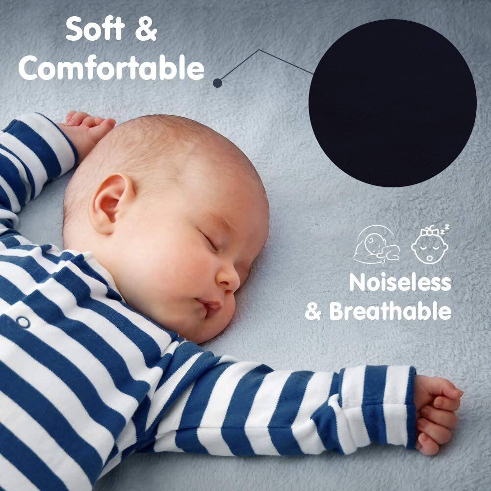GADDA CO Terry Cotton Feel Ultra Soft Water Resistant Mattress Bed Protector Cover with Breathable and Stretchable Mattress Topper - 78 X 48 Inch / 6.5 X 4 Feet  Twin/Single Bed  Dark Blue