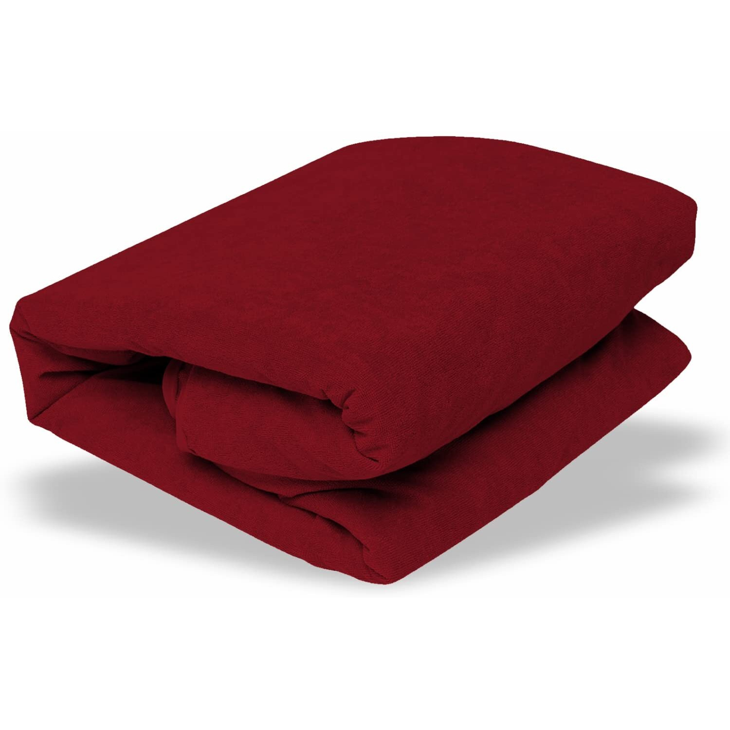 GADDA CO Feel Terry Ultra Soft Waterproof Bed Protector - 75 * 60 - Queen Size - Maroon