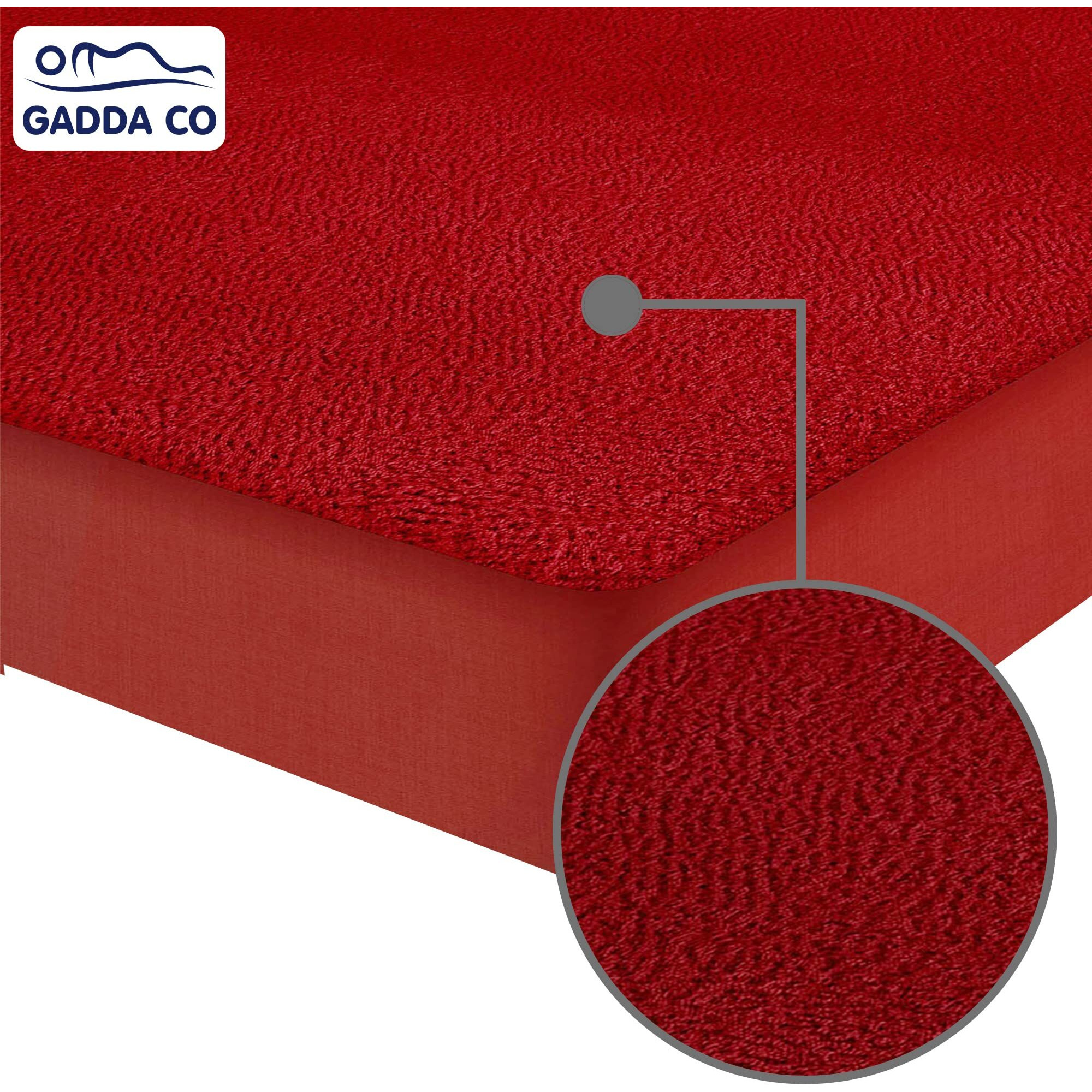 GADDA CO Waterproof Mattress Cover with Terry Cloth, Soft Ultra Mattress Protector Bed Cover, Elasticized Lycra Mattress Protector - 75 X 48 Inch / 6.25 X 4 Feet  Twin/Single Bed  Beige - Maroon
