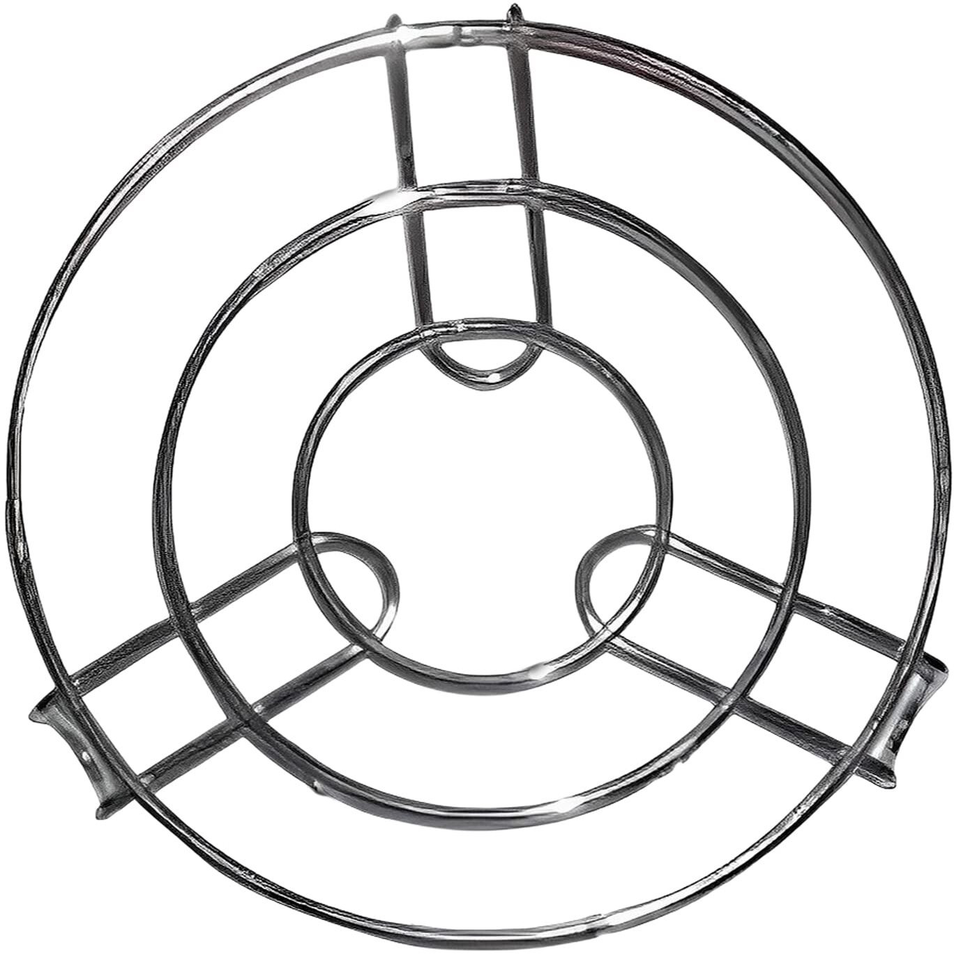 Kuber Industries Iron Stand | Stainless Steel Trivet |Round Steamer Rack for Kitchen | Heat Resistant Hot Plate Dishes Holder | Cooker Donga Stand | Silver