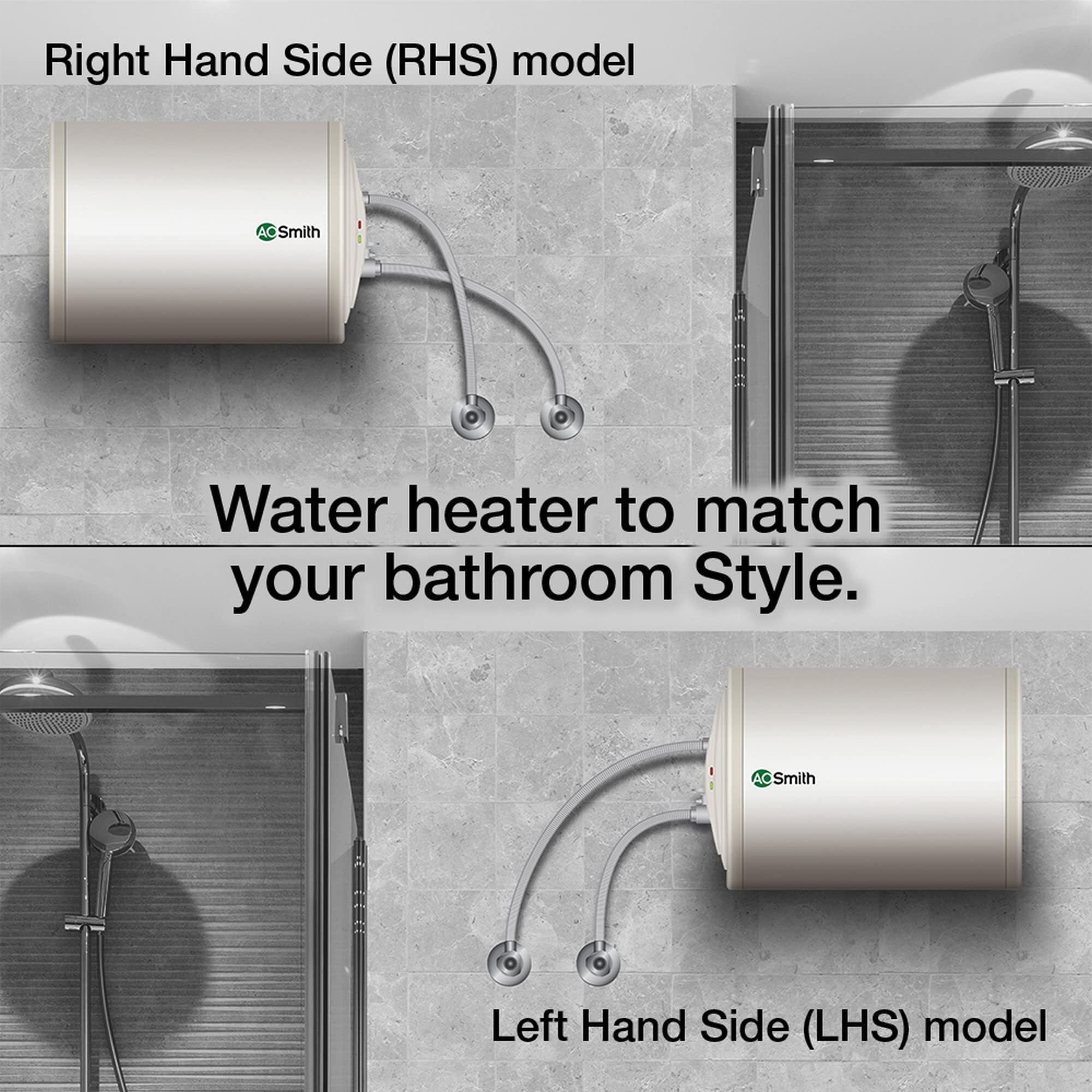 AO Smith HAS-X1-015-RHS Storage 15 Litre Horizontal Water Heater (Geyser)Rust-proof outer Body|Compact Size|Fits under false ceilings|Suitable- High-rise Buildings|8 Bar High Pressure rating