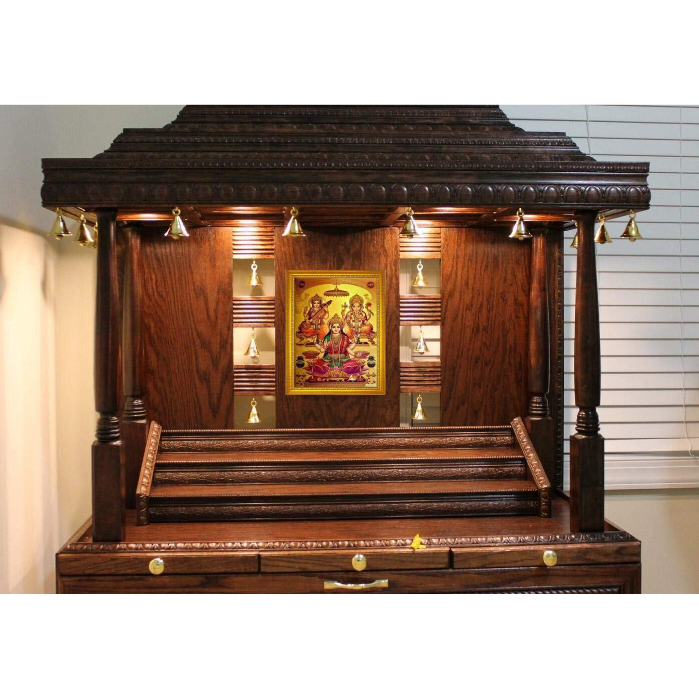 ADA Handicraft Aluminum Plated Wood Photo Frame (35 x 25 x 1 cm, Multicolour)