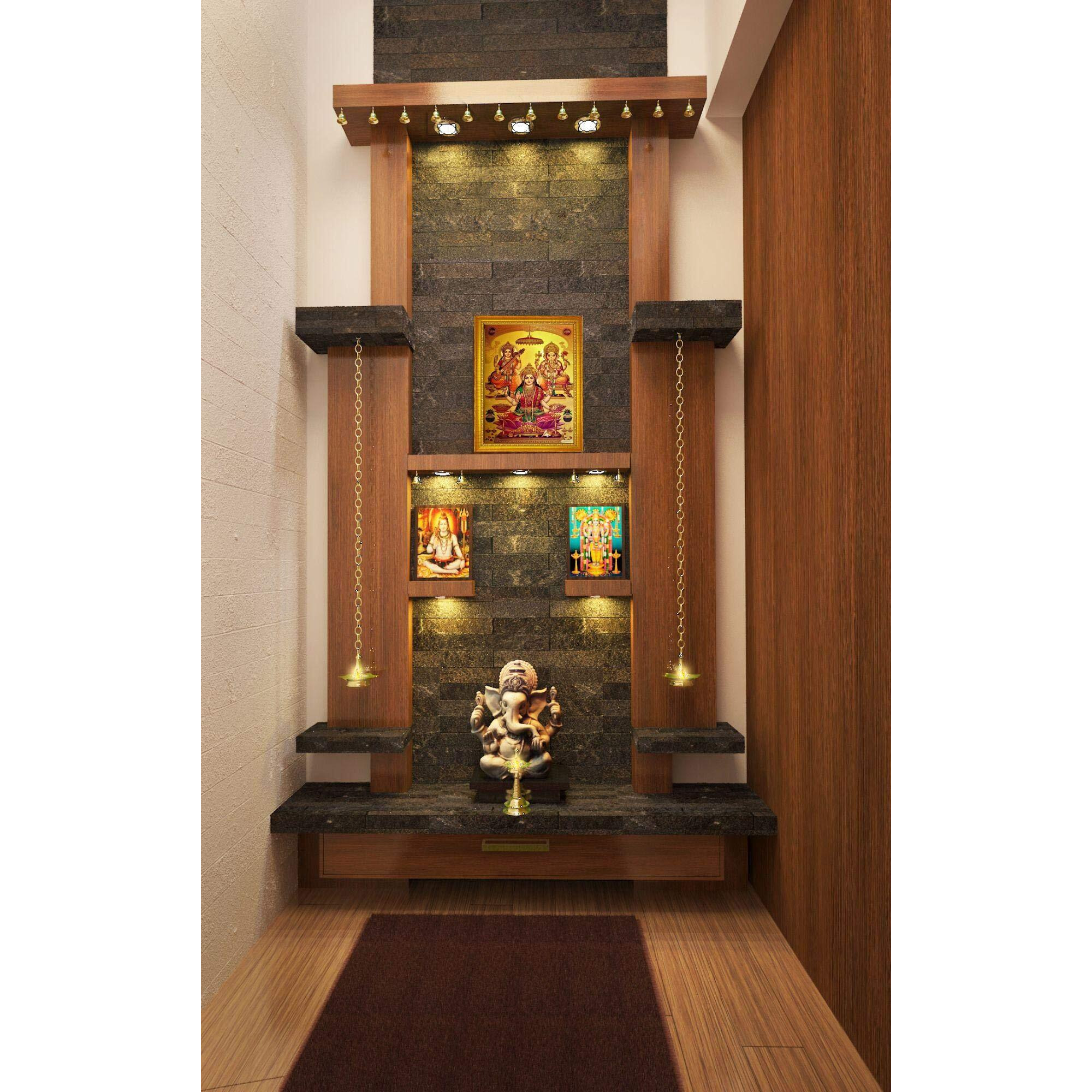 ADA Handicraft Aluminum Plated Wood Photo Frame (35 x 25 x 1 cm, Multicolour)