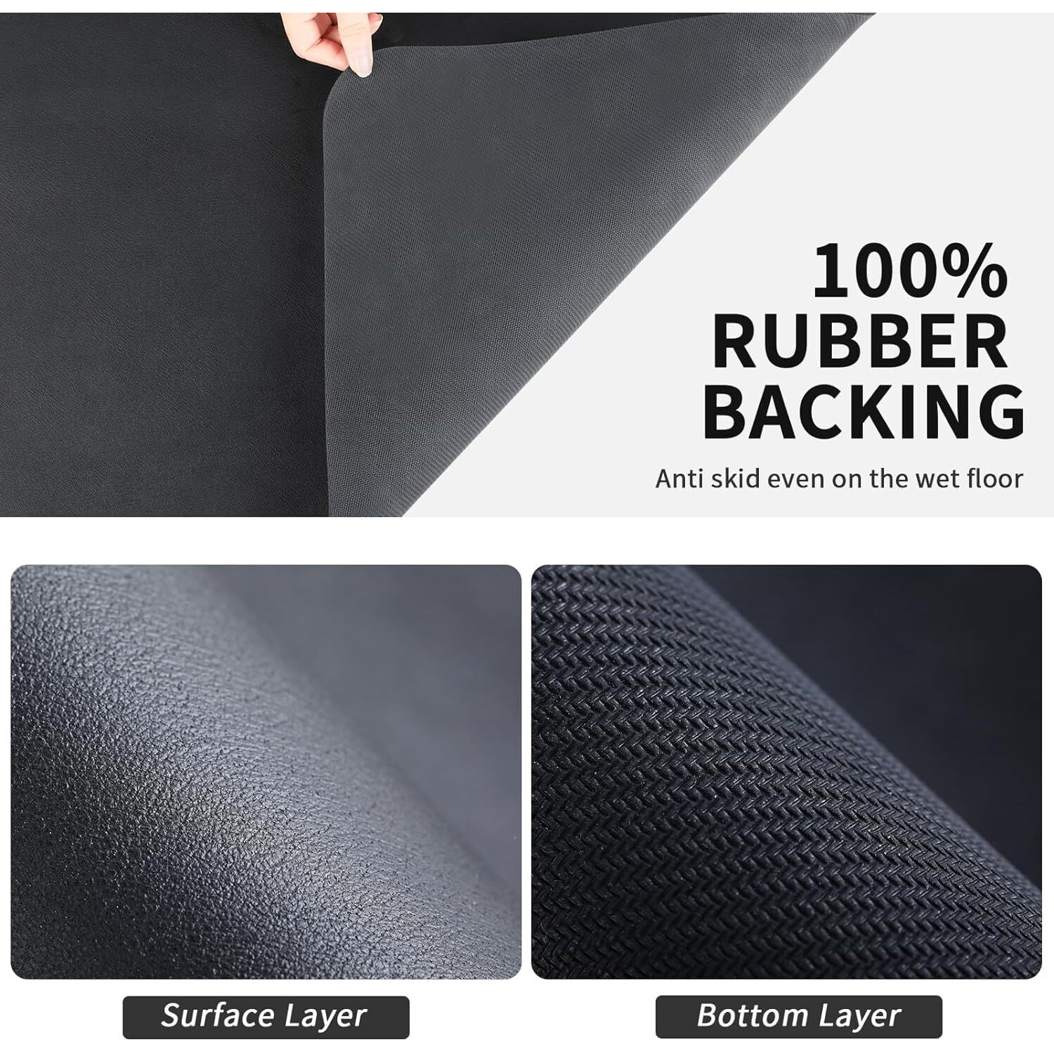 upsimples (60x40 cm Dish Drying Mat Big Pro Drying Mat with Non-Slip Rubber Backed, Placemat for Dish Drying, Kitchen Mat for Wet Utensils, Water Absorbent Mats for Kitchen (Kitchen mat - 60-40 cm)