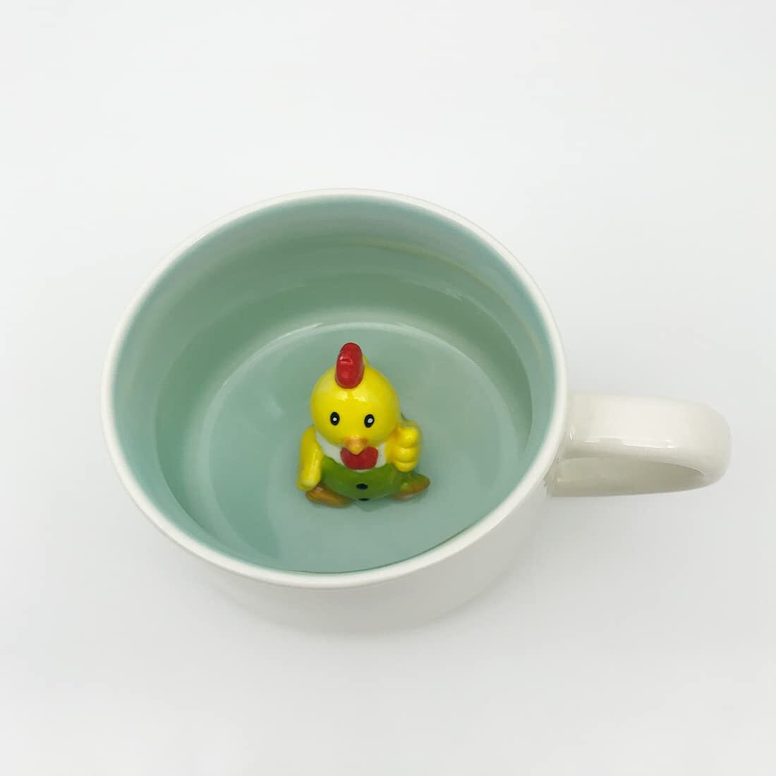Noscomp 3D Animal Cup Coffee Mug Comes With A Cute Inside Creative Morning Mug Animal Cup For Hot&Cold Tea Milk Coffee Perfect For Kids Decorations Best Office Cup (Chick, Ceramic),400 Ml - 400 Ml
