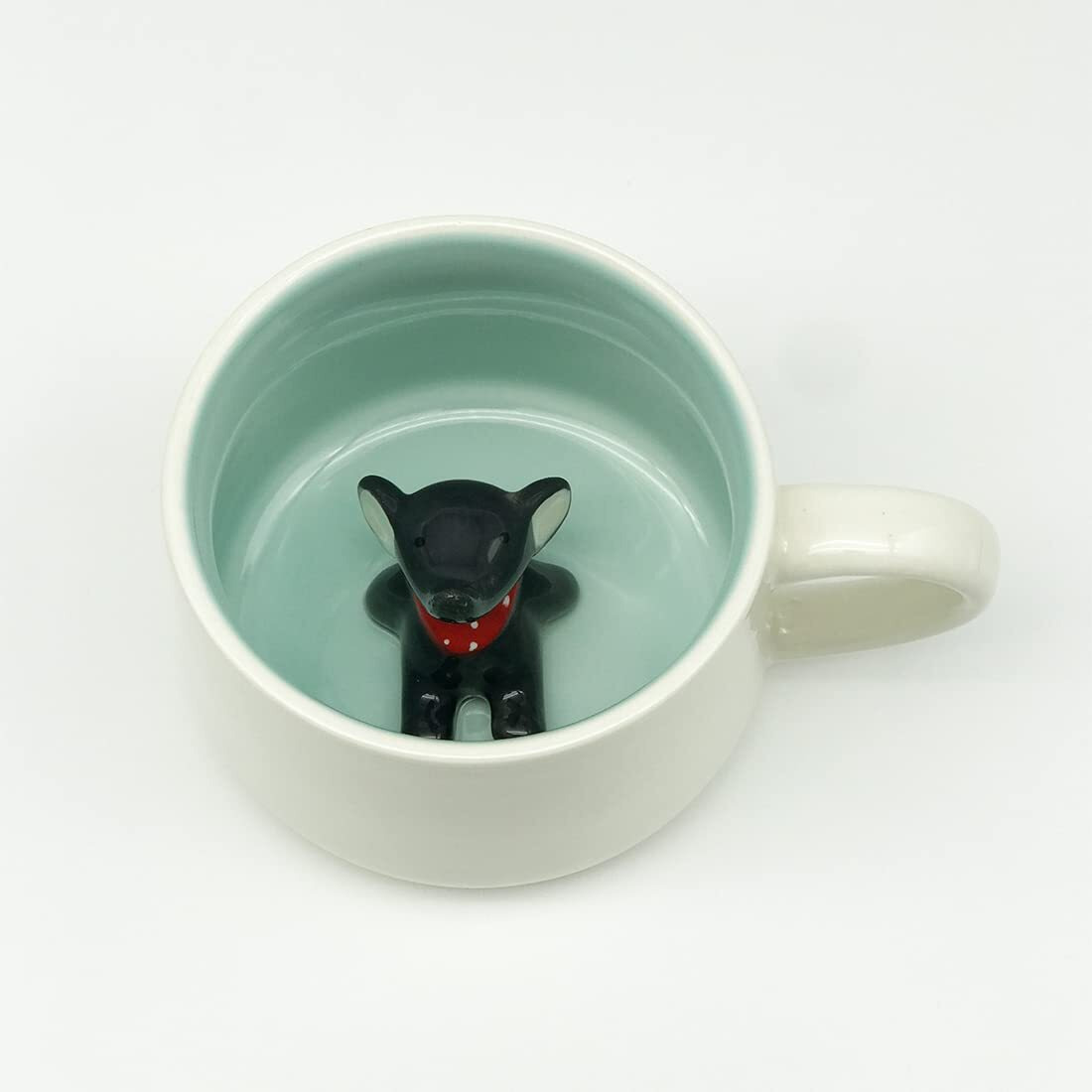 NOSCOMP 3D Animal Cup Coffee Mug Comes with A Cute Inside Creative Morning Mug Animal Cup for Hot&Cold Tea Milk Coffee Perfect for Kids Decorations Best Office Cup (Ratatouille) (Ceramic),400 ML