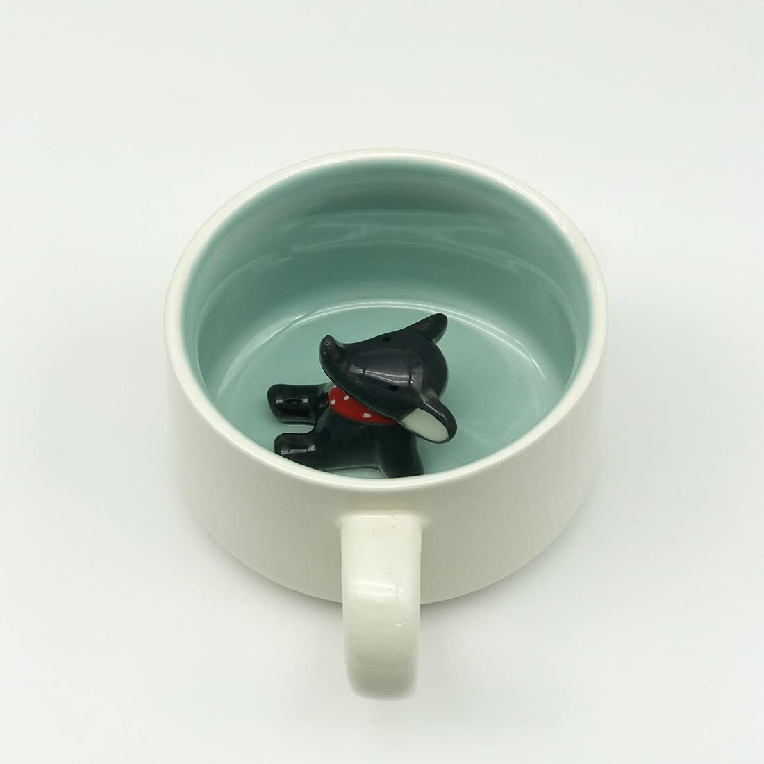 NOSCOMP 3D Animal Cup Coffee Mug Comes with A Cute Inside Creative Morning Mug Animal Cup for Hot&Cold Tea Milk Coffee Perfect for Kids Decorations Best Office Cup (Ratatouille) (Ceramic),400 ML