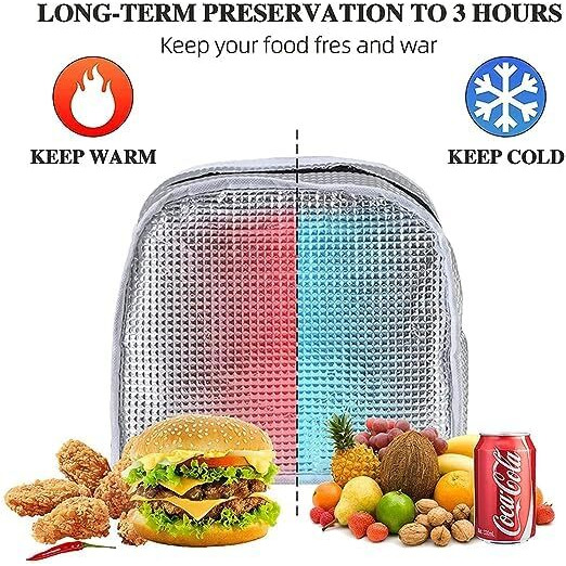 SVH Insulated Travel Lunch/Tiffin/Storage Bag for Office, College & School (Pink)