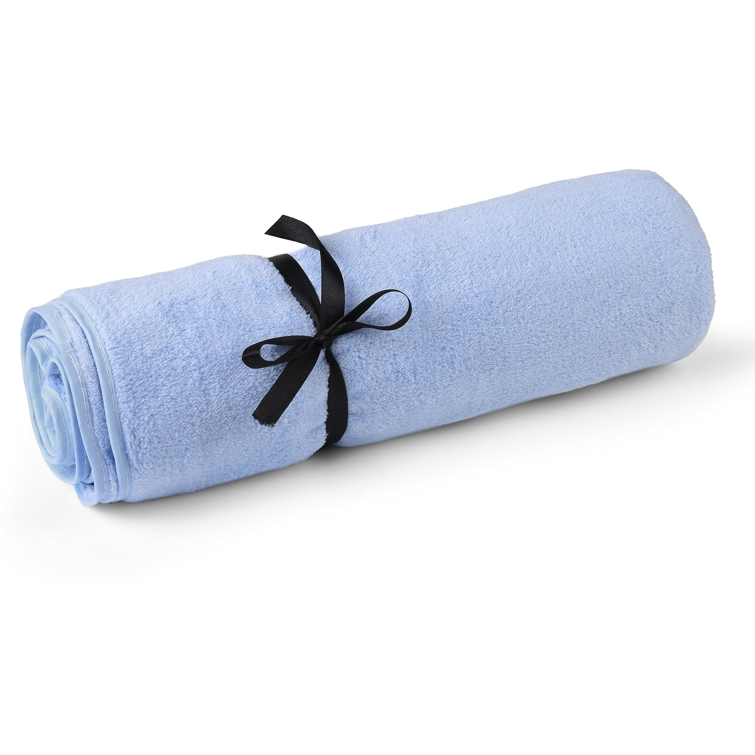 Glivary Microfiber 300 TC Large Bath Towels | (70X140) Extra Soft Plush & Quick Dry High Absorbency Large Size Towels For Bathing (Sky Blue)