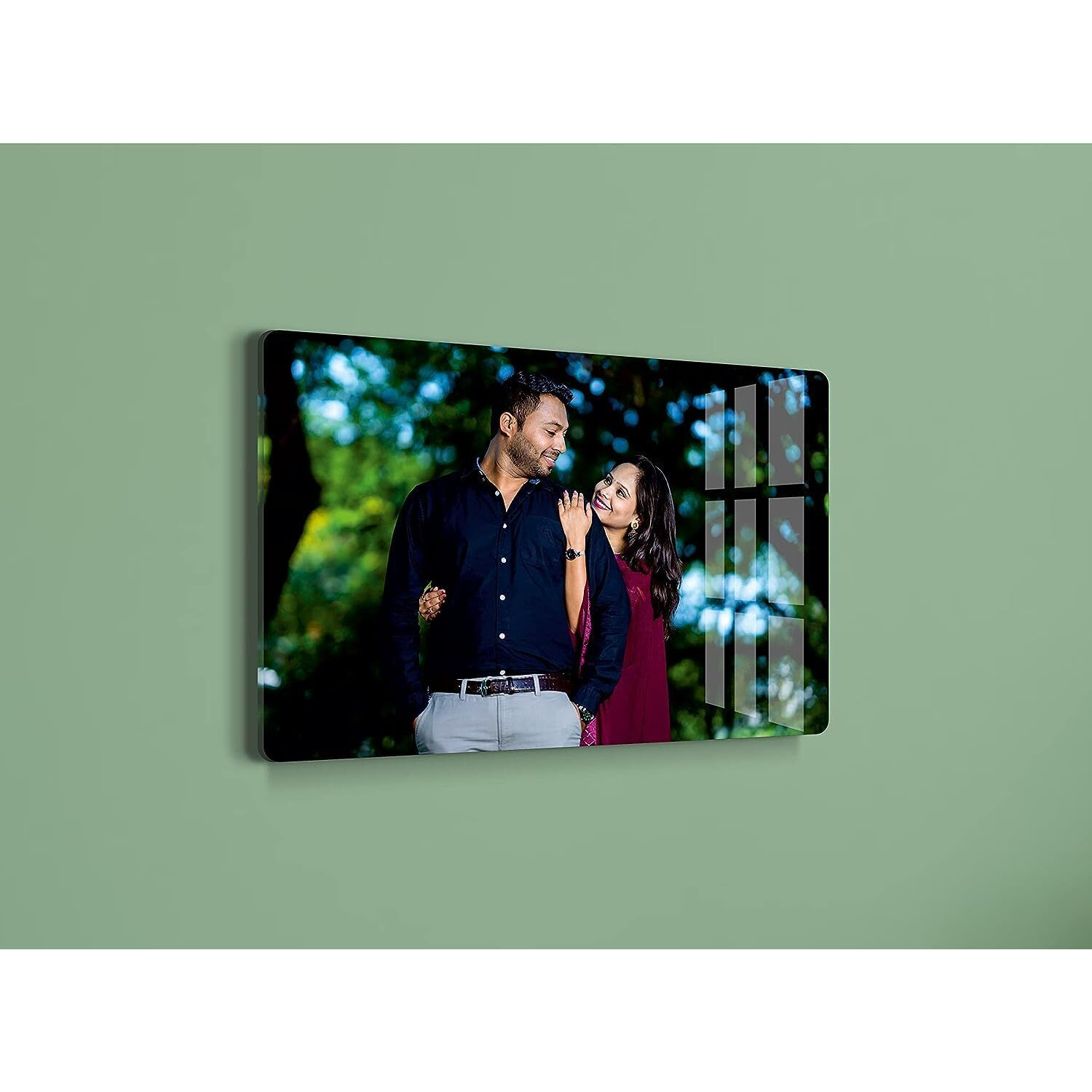 Upaharam Customised/Personalized Clear Acrylic Wall Mount Frameless Picture Photo/Poster Frame For Anniversary, Birthday, Special Moment (16 x 24 inches)