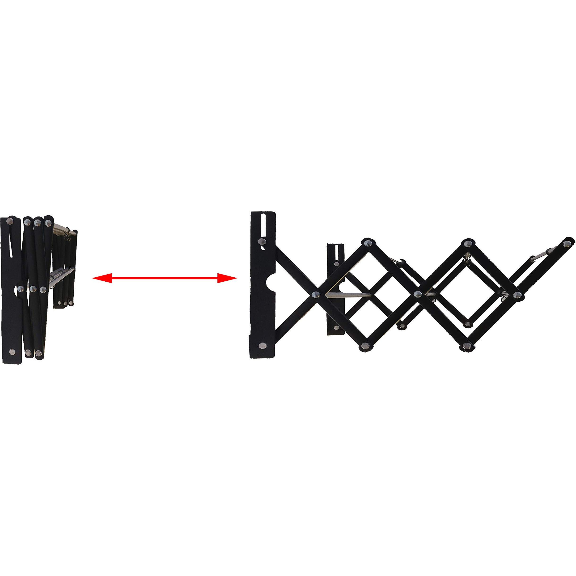 DRY LINE Stainless Steel Powder Coated Steel Foldable & Rust Proof Wall Mount Cloth Drying Stand (2Ft, 12 X 24, Black & Silver)(Powder Coated Steel)