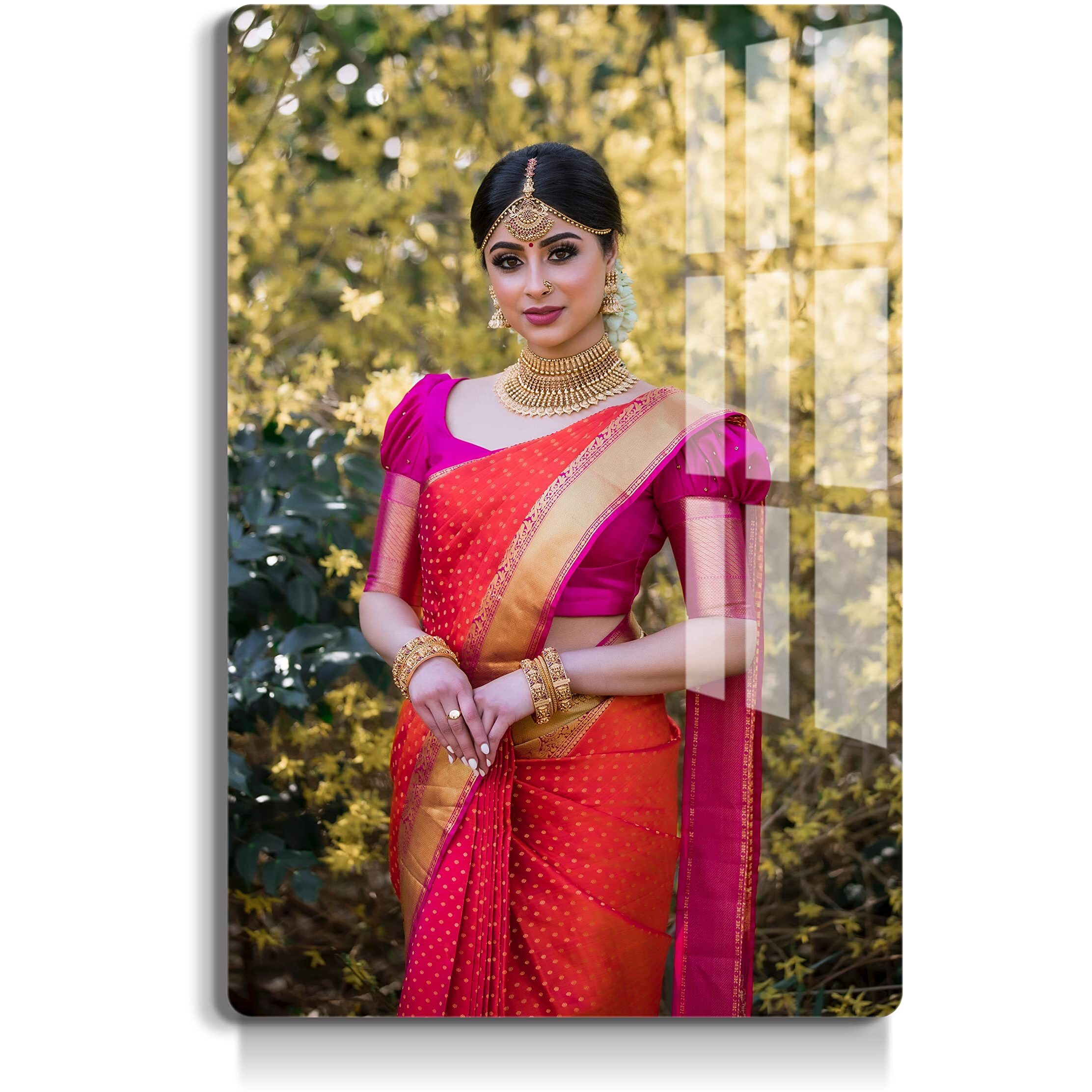 Upaharam Customised/Personalized Clear Acrylic Wall Mount Frameless Rectangular Picture Photo/Poster Frame For Anniversary, Birthday, Special Moment (12 X 8 X 0.19)