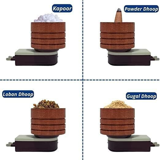 MIXOSA Camphor Burner Essential Oil Diffuser Bakhoor Kapoor Diffuser Electric Diffuser Bedroom for Fragrance Kapur Dani for Pooja, Meditation, Havan Kappor Stand for Home, Office