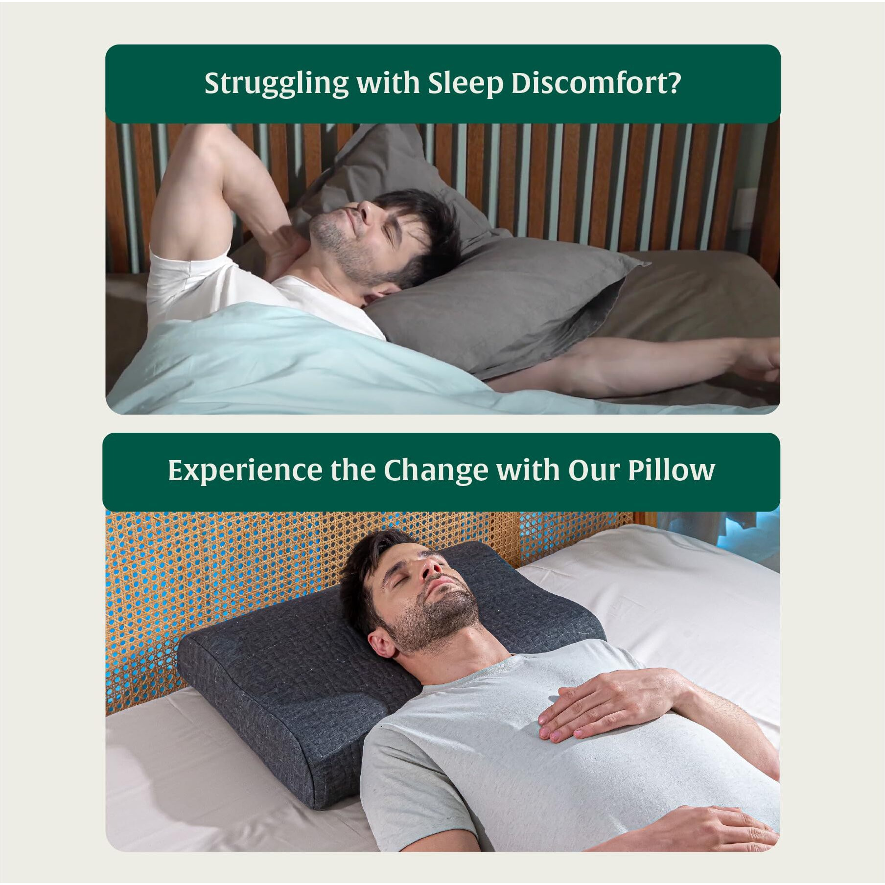 The White Willow Set of 4 Cervical Orthopedic Memory Foam Cooling Gel Extra Small Contour Neck Support Sleeping Bed Pillow with Removable Zip Cover (24 L x 16.5 W x 4.5 H) -Grey