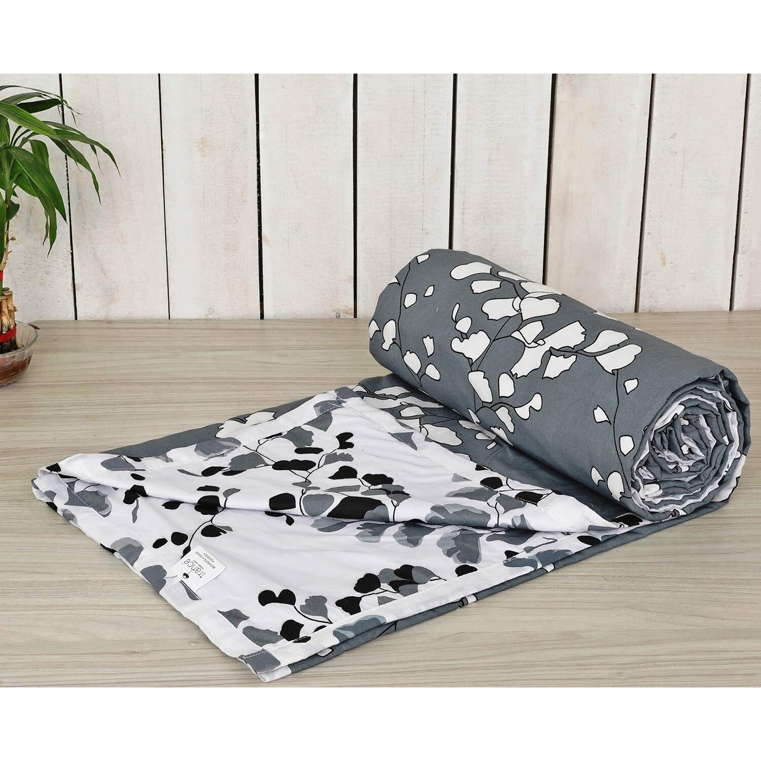 Trance Home Linen Cotton Single Dohar (Grey)