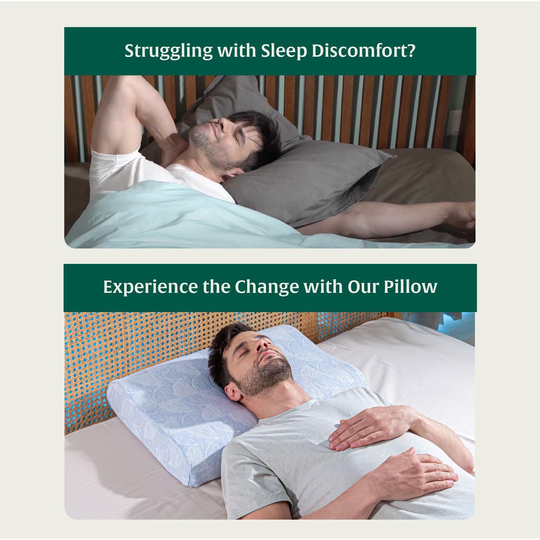 The White Willow Set of 4 Cervical Orthopedic Memory Foam Cooling Gel Extra Small Size Contour Neck Support Sleeping Bed Pillow with Removable Zip Cover (23 L x 12 W x 4 H) -White