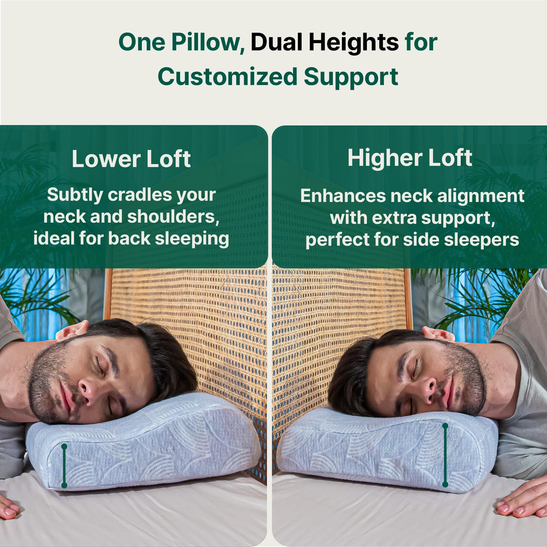 The White Willow Set of 4 Cervical Orthopedic Memory Foam Cooling Gel Extra Small Size Contour Neck Support Sleeping Bed Pillow with Removable Zip Cover (23 L x 12 W x 4 H) -White