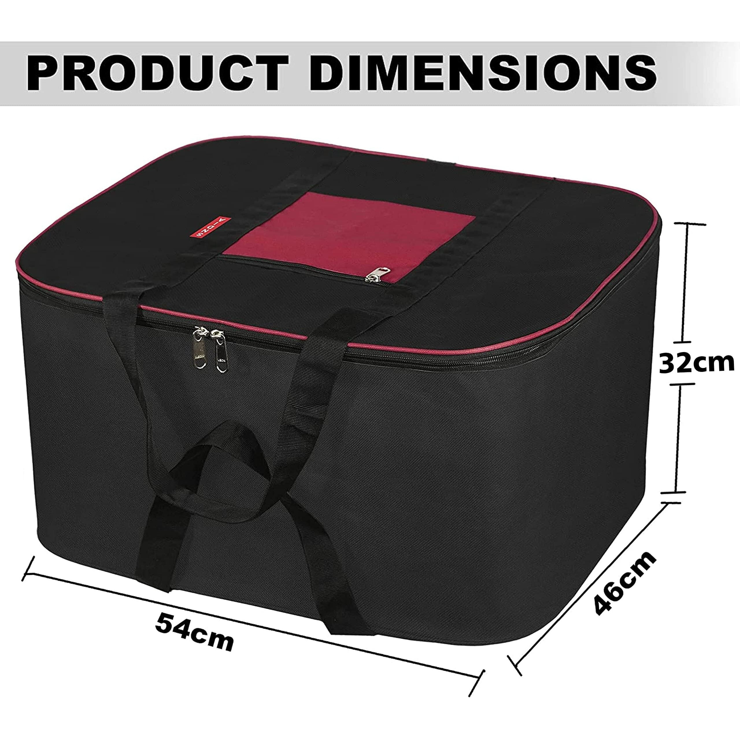 SNDIA Nylon Big Underbed Moisture Proof Storage Bag with Zippered Closure and Handles (2-Pack)