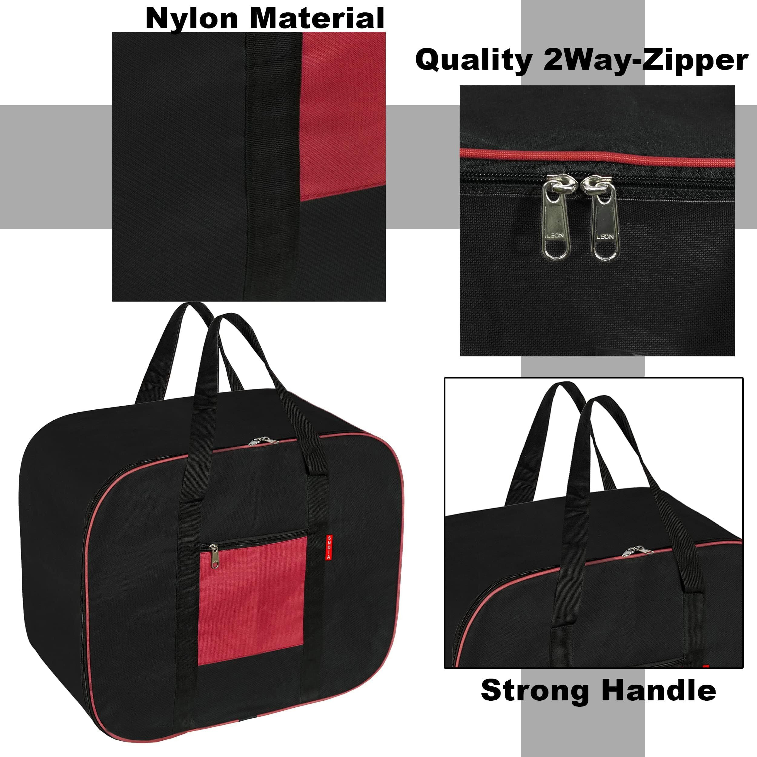 SNDIA Nylon Big Underbed Moisture Proof Storage Bag with Zippered Closure and Handles (2-Pack)