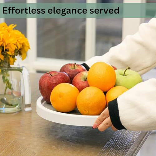 Housewarming Lazy Susan Organiser, Kitchen Counter Top Organizer, Rotating Tray for Spice Rack, 360 Rotating Organizer, Ideal Lazy Susan for Dining Table - 29.5CM
