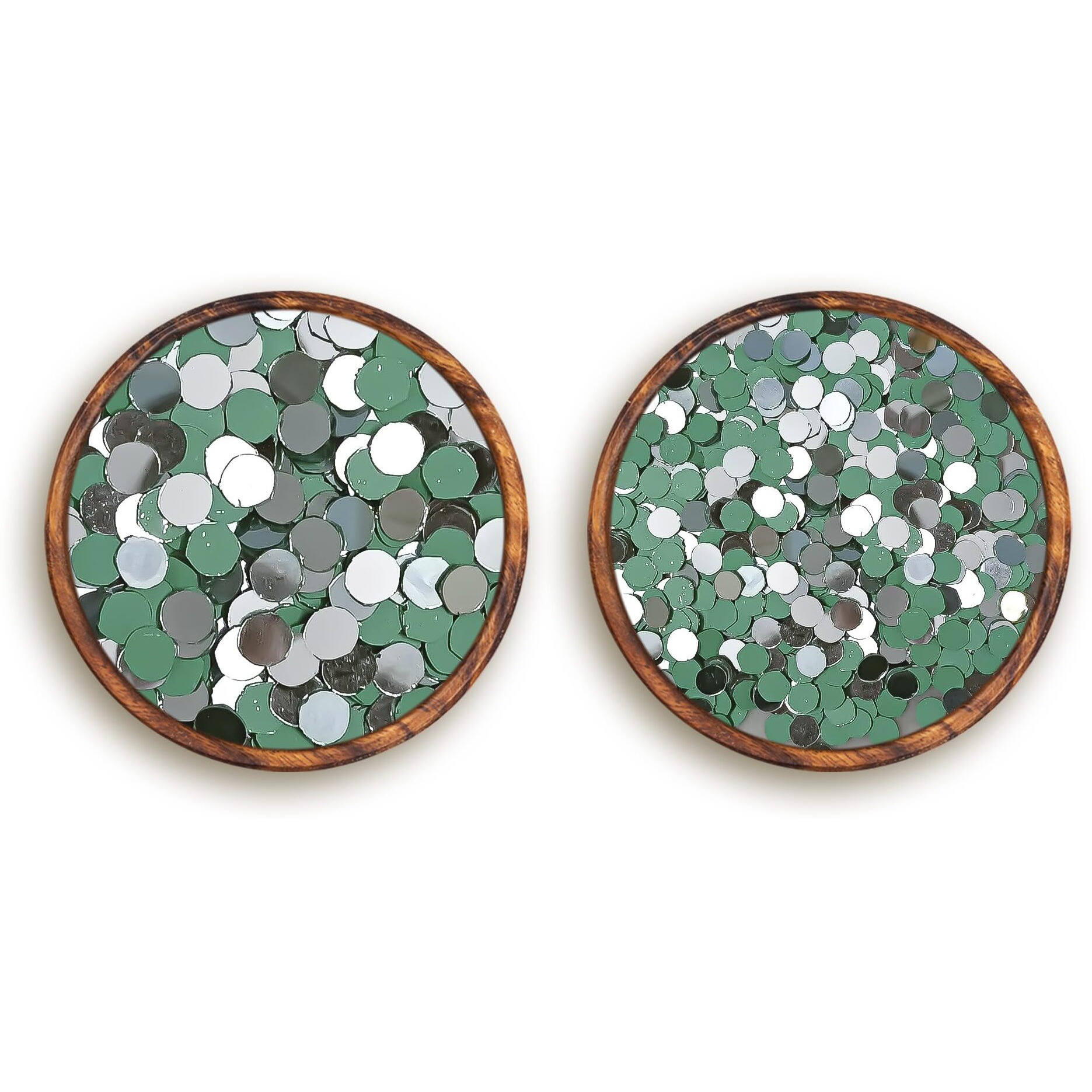 Brinda ventures Mirrors Shapes for Crafts | Perfect for Lippan, Fabric, Mandala Art, Jewelry Making | 110 Medium and 210 Small Shapes Mirrors, Total 320 (Round Shape)
