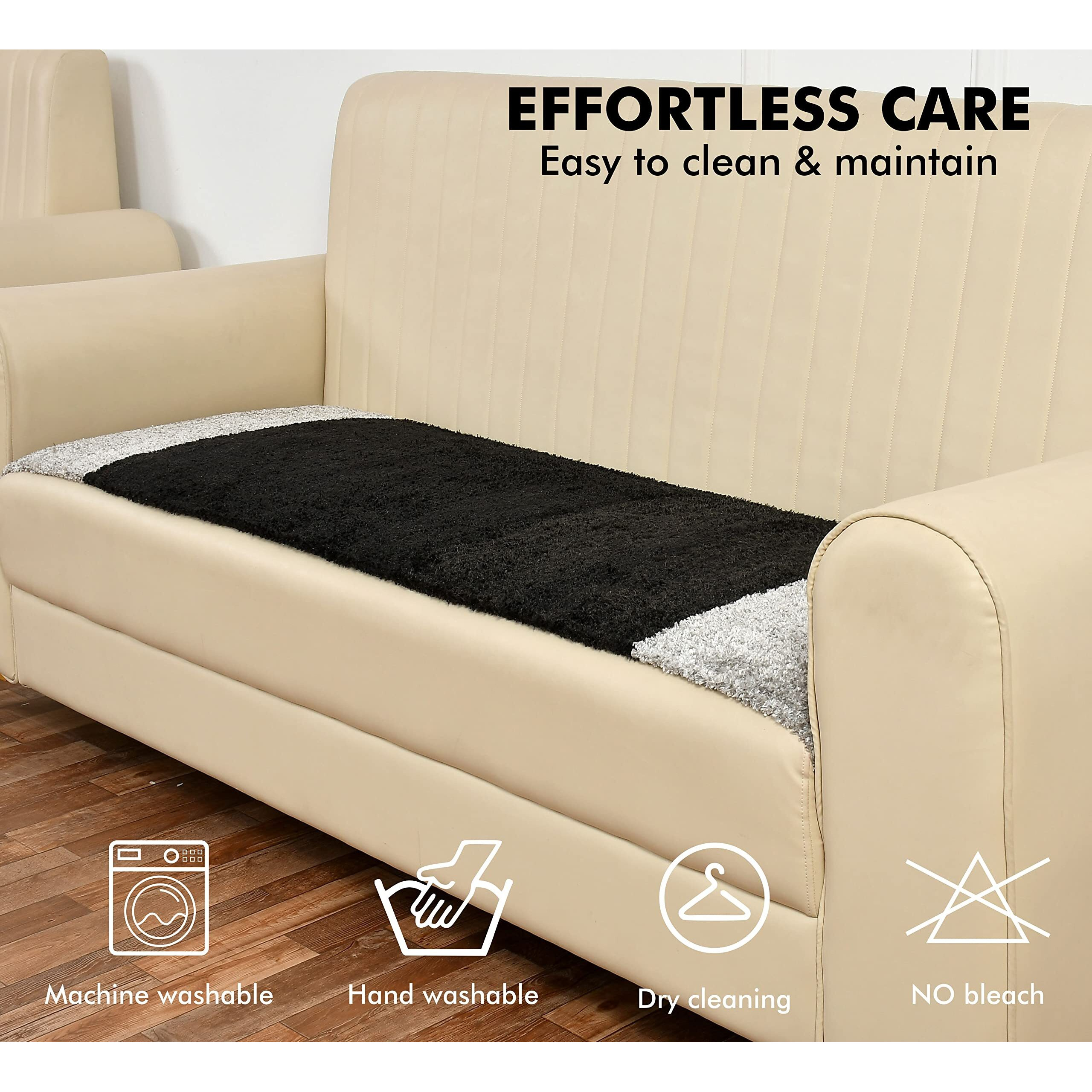 Yellow Weaves 7 Seater Sofa Seat Cover - Black