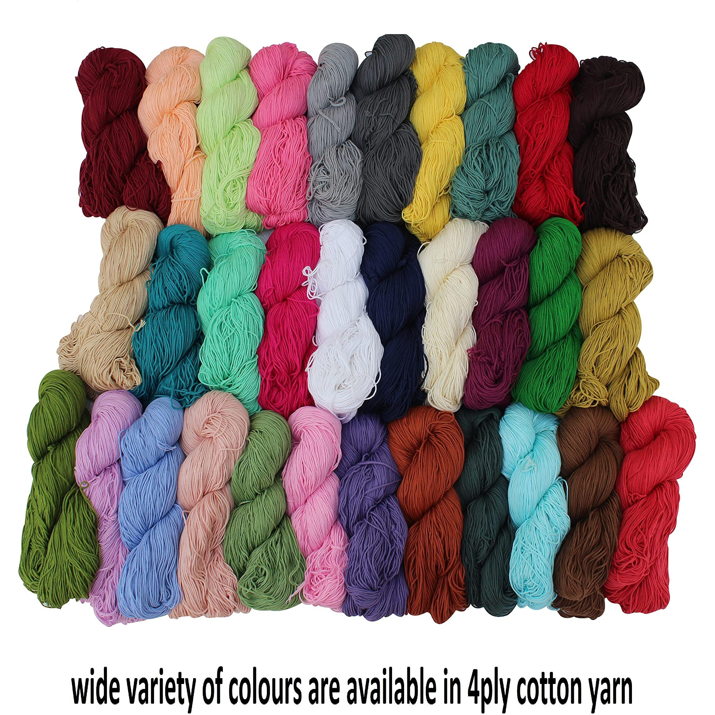 Prapti handicrafts 4 Ply Baby Blue Cotton Yarn for Crochet and Knitting, Soft Crosia Threads, 160 Grams Hank, 1 Pack of Cotton Yaran, Suitable for Sweaters, Scarfs, Hat, Baby Clothes and DIY Crafts.
