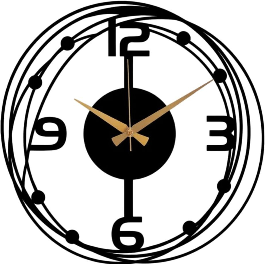 AVVIC MART Antique Metal Analog Wall Clock for Home | Big Size Modern Decorative Wall Watch for Home (Style 17)