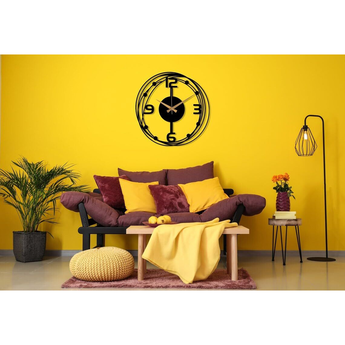 AVVIC MART Antique Metal Analog Wall Clock for Home | Big Size Modern Decorative Wall Watch for Home (Style 17)